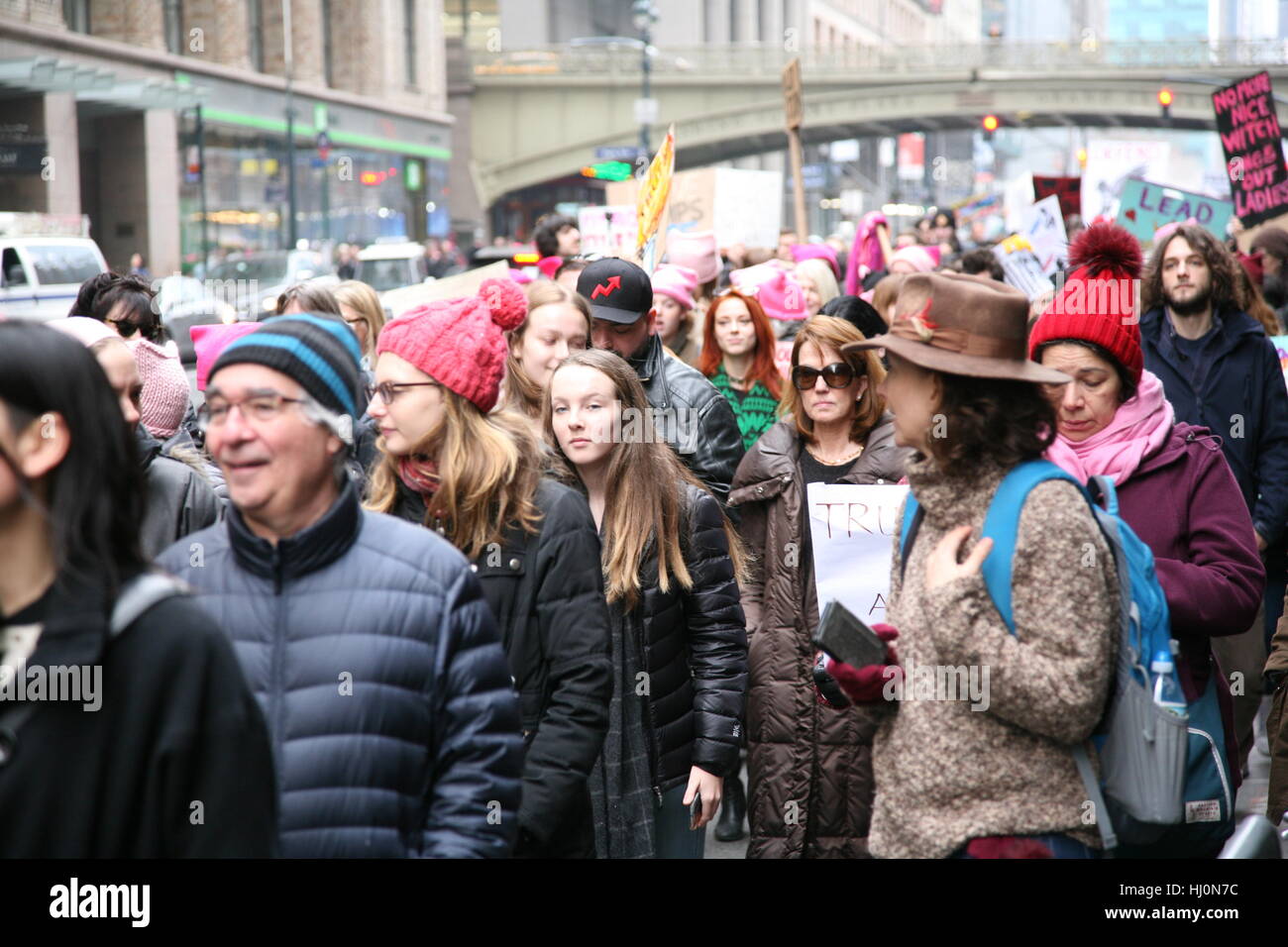 Tens of Thousands Attend Women’s March In New York Stock Photo - Alamy