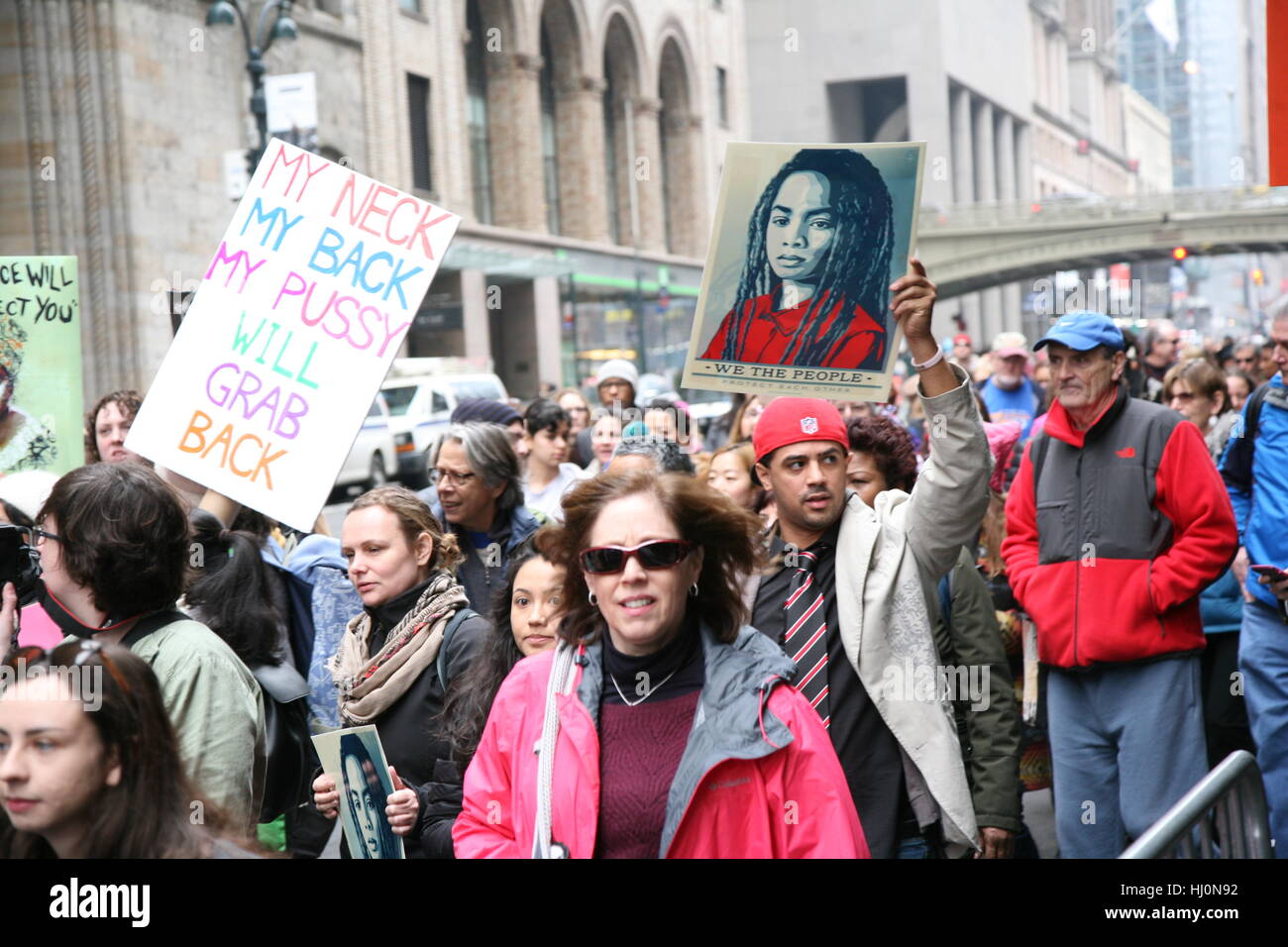 Tens of Thousands Attend Women’s March In New York Stock Photo - Alamy