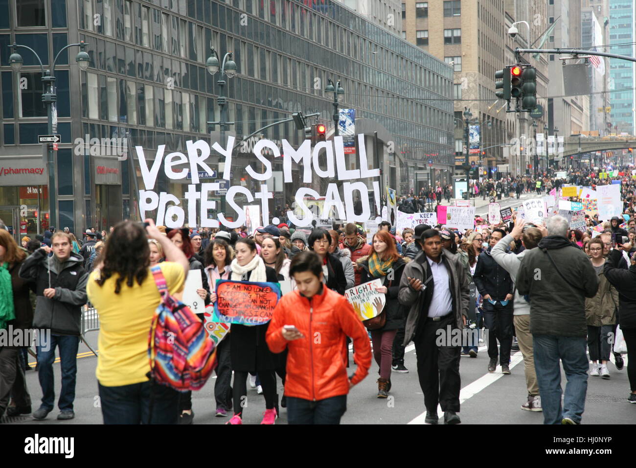 Tens of Thousands Attend Women’s March In New York Stock Photo - Alamy