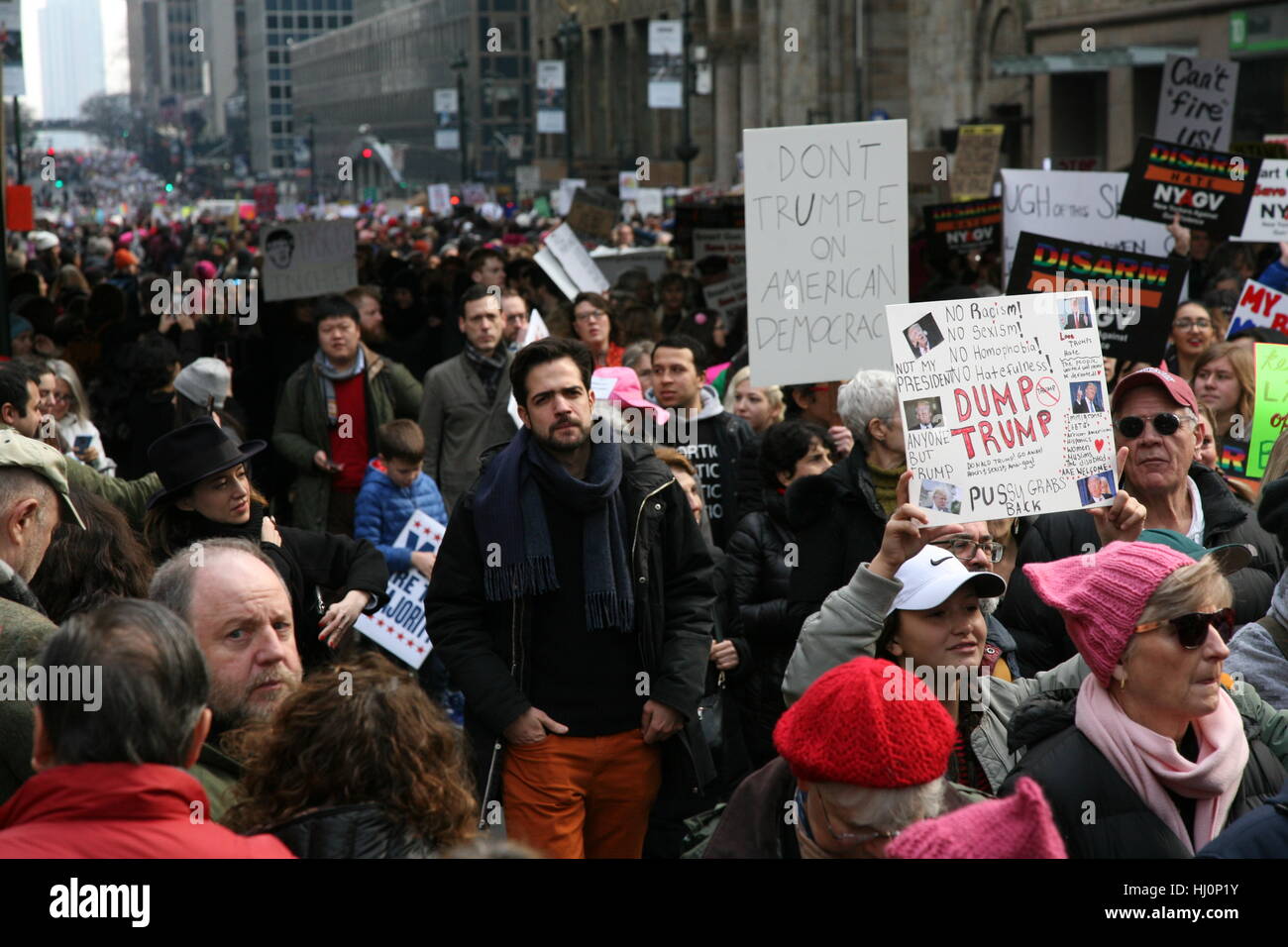 Tens of Thousands Attend Women’s March In New York Stock Photo - Alamy