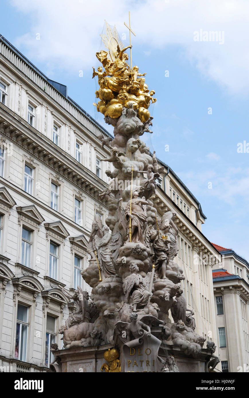 monument, famous, statue, vienna, baroque, sculpture, austria