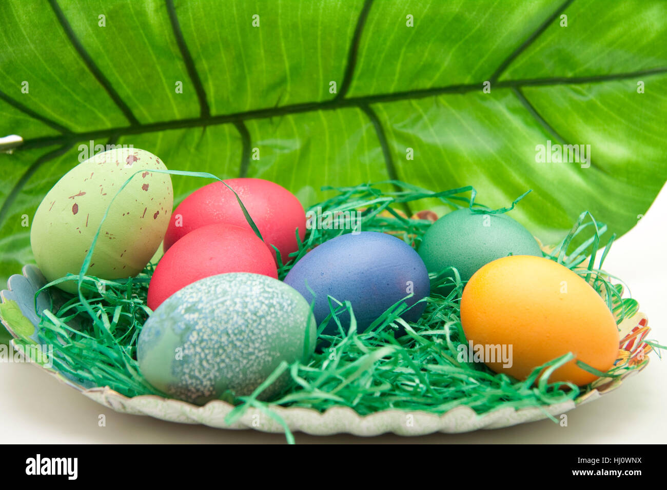 easter, eggs, Easter eggs, food, aliment, leaf, easter, eggs, Easter eggs, Stock Photo