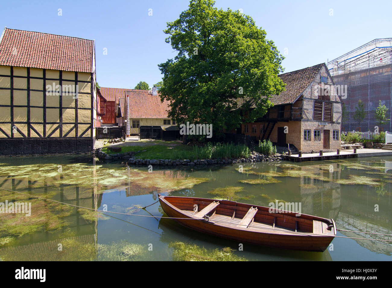 long shot, absolutely, total, across the board, den gamle by, museeum, dorf, Stock Photo