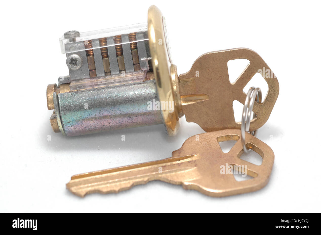 Tumbler lock mechanism Cut Out Stock Images & Pictures Alamy