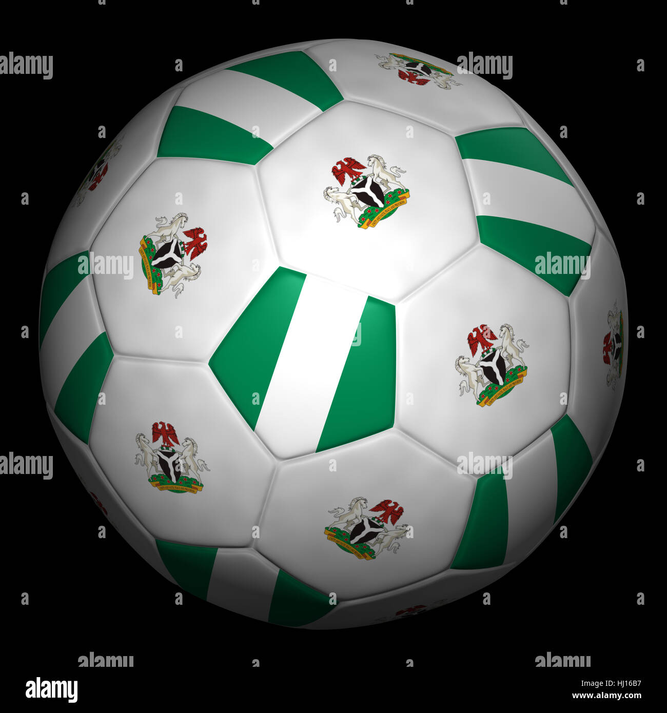 football with flag,nigeria Stock Photo