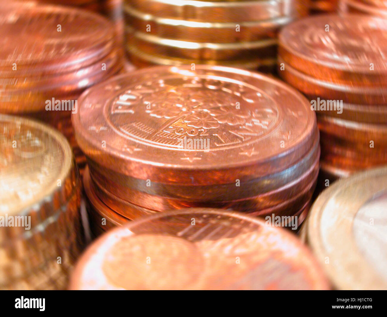 cent,geldstabel,münze,geldstabel,münze,münzen,euromünzen,euro,geld,bargeld,zahlungsmittel,finanzen Stock Photo