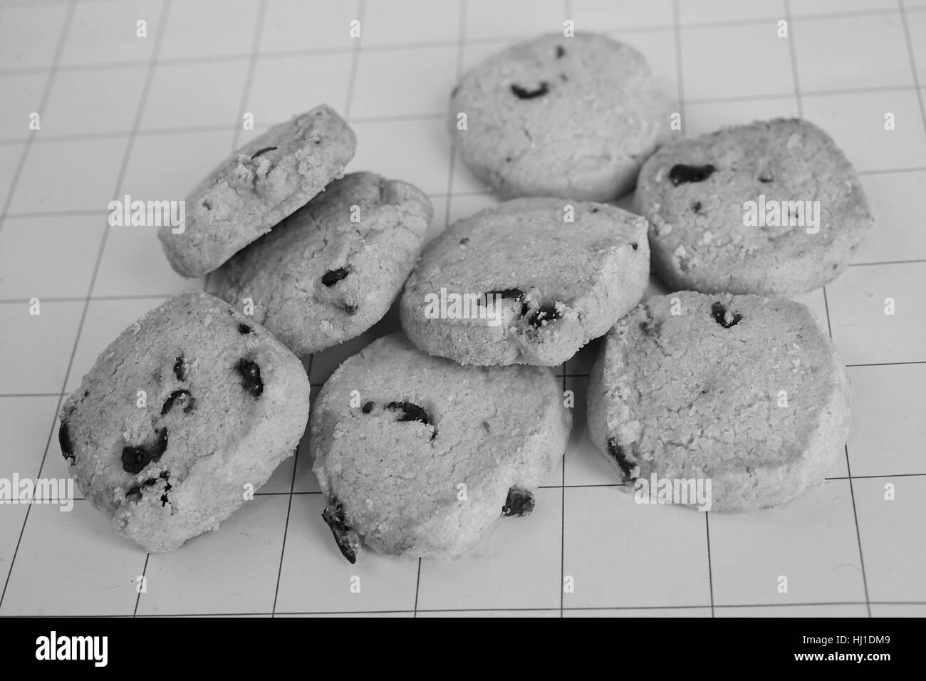 biscuit with dried fruit on the white background Stock Photo Alamy
