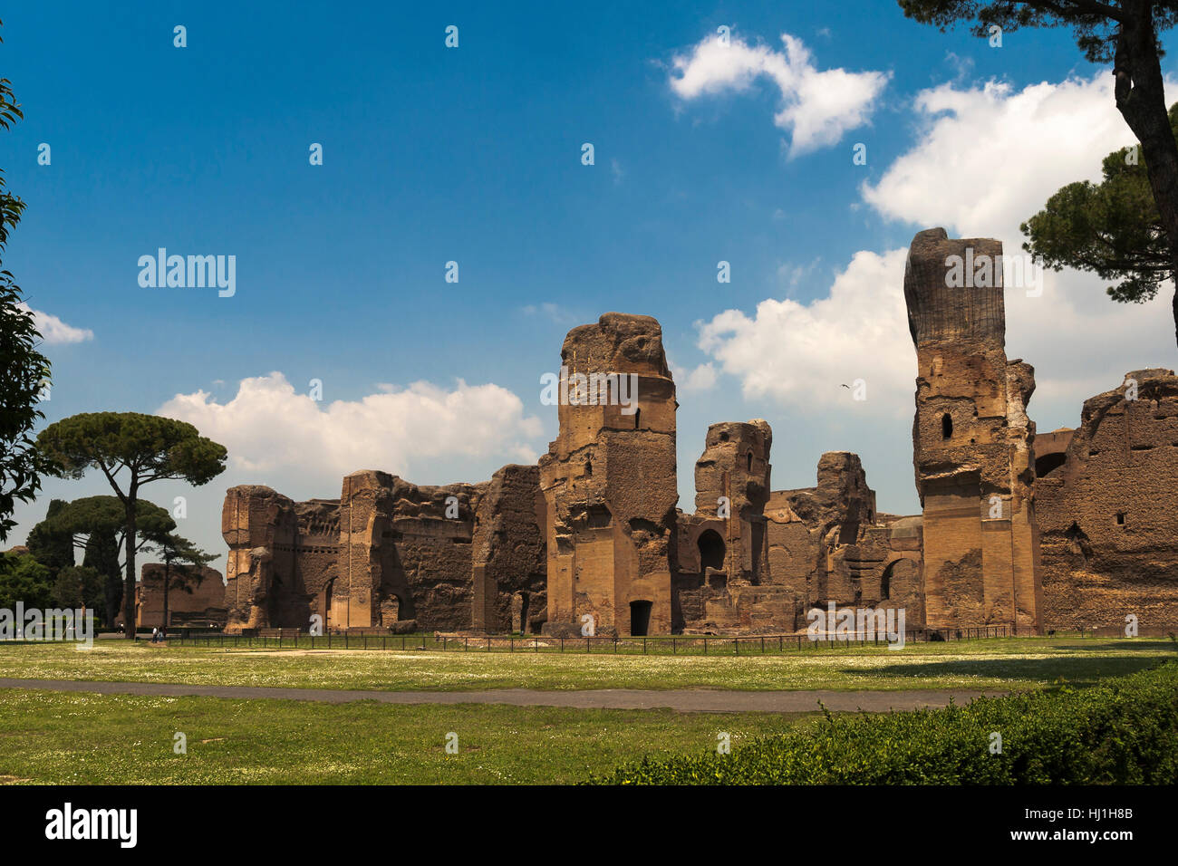 baths of caracalla in rome Stock Photo
