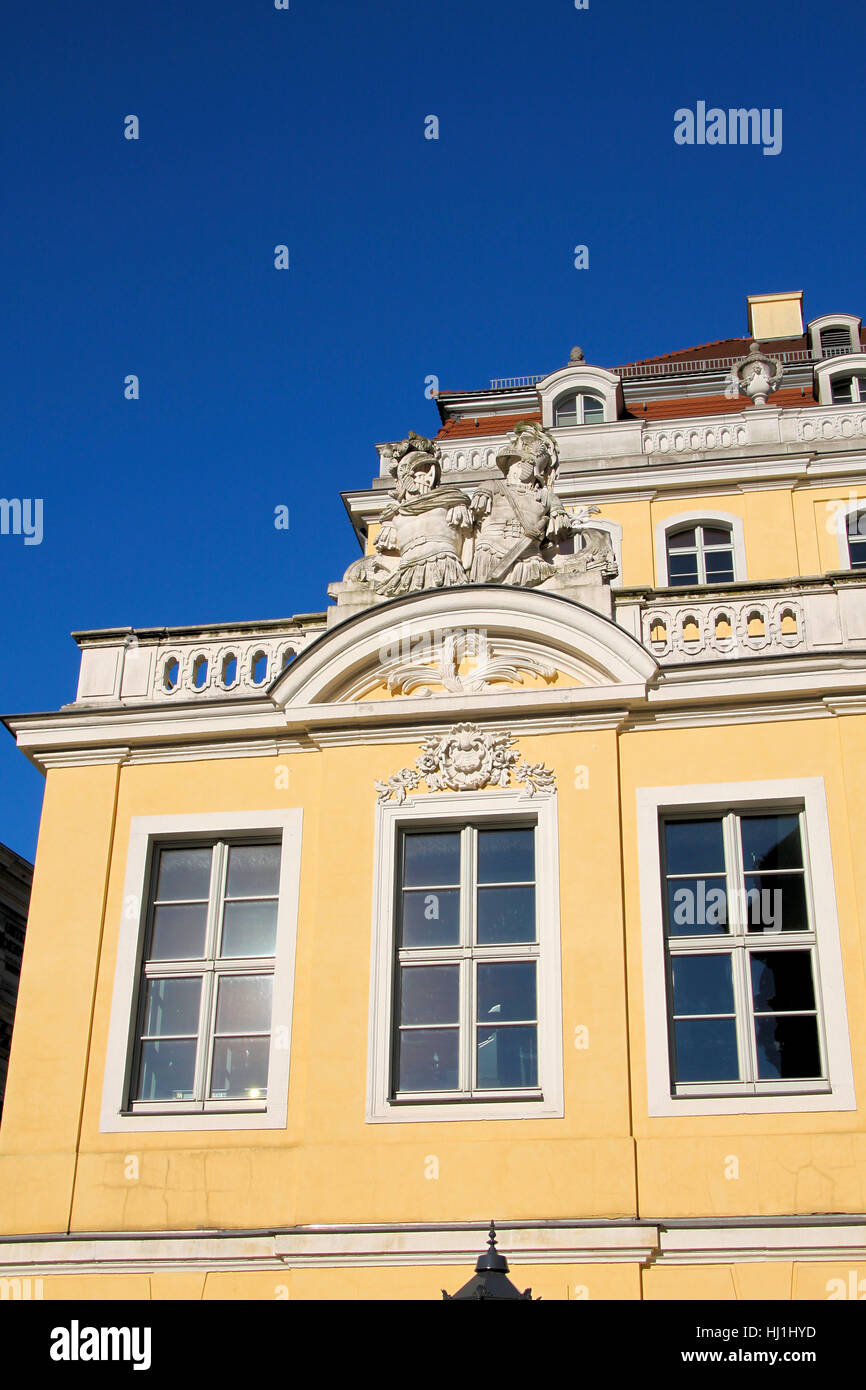 historical, germany, german federal republic, saxony, Dresden, palace, blue, Stock Photo