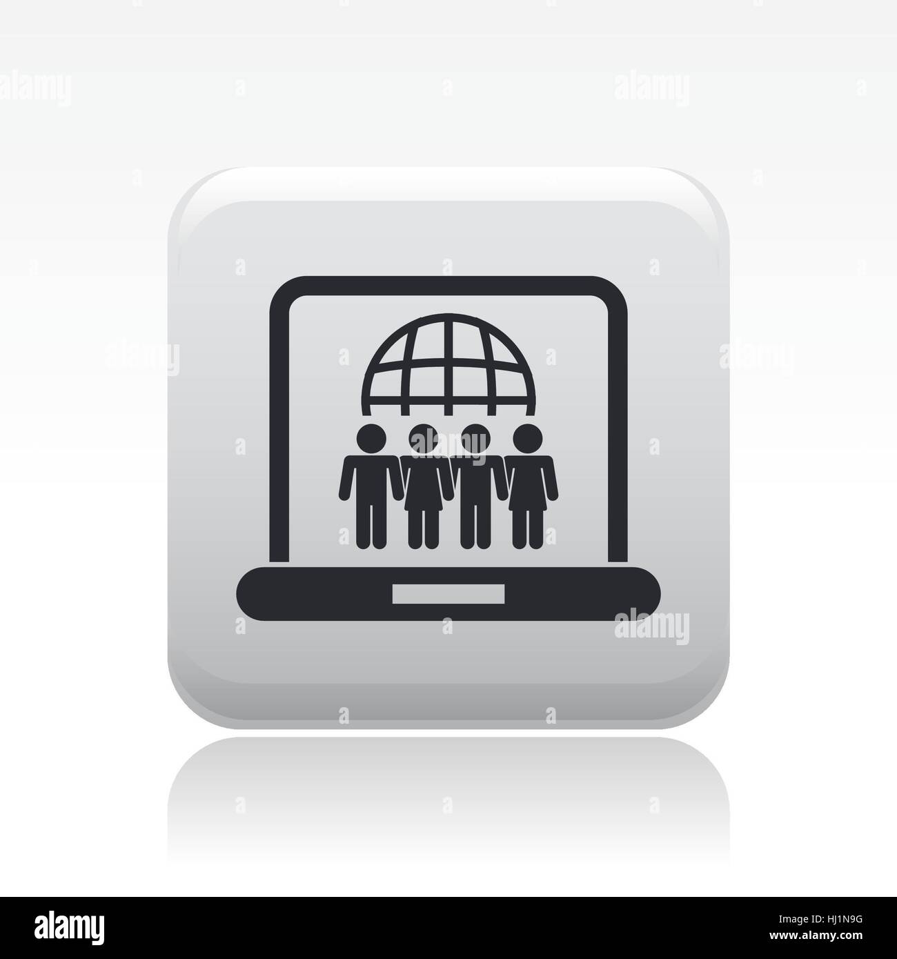 Vector illustration of single isolated social network icon Stock Photo ...