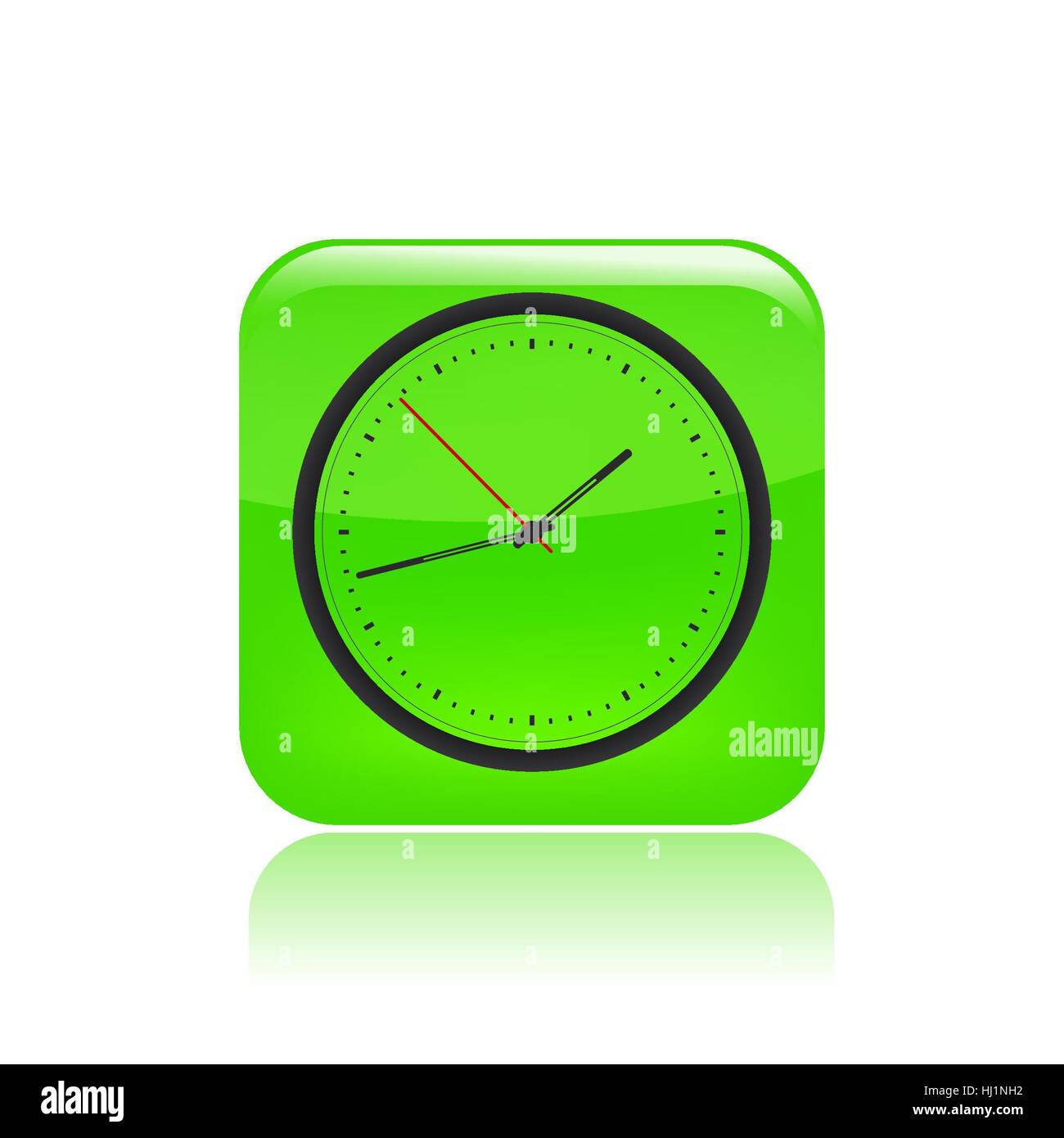 Vector illustration of single isolated clock icon Stock Photo - Alamy