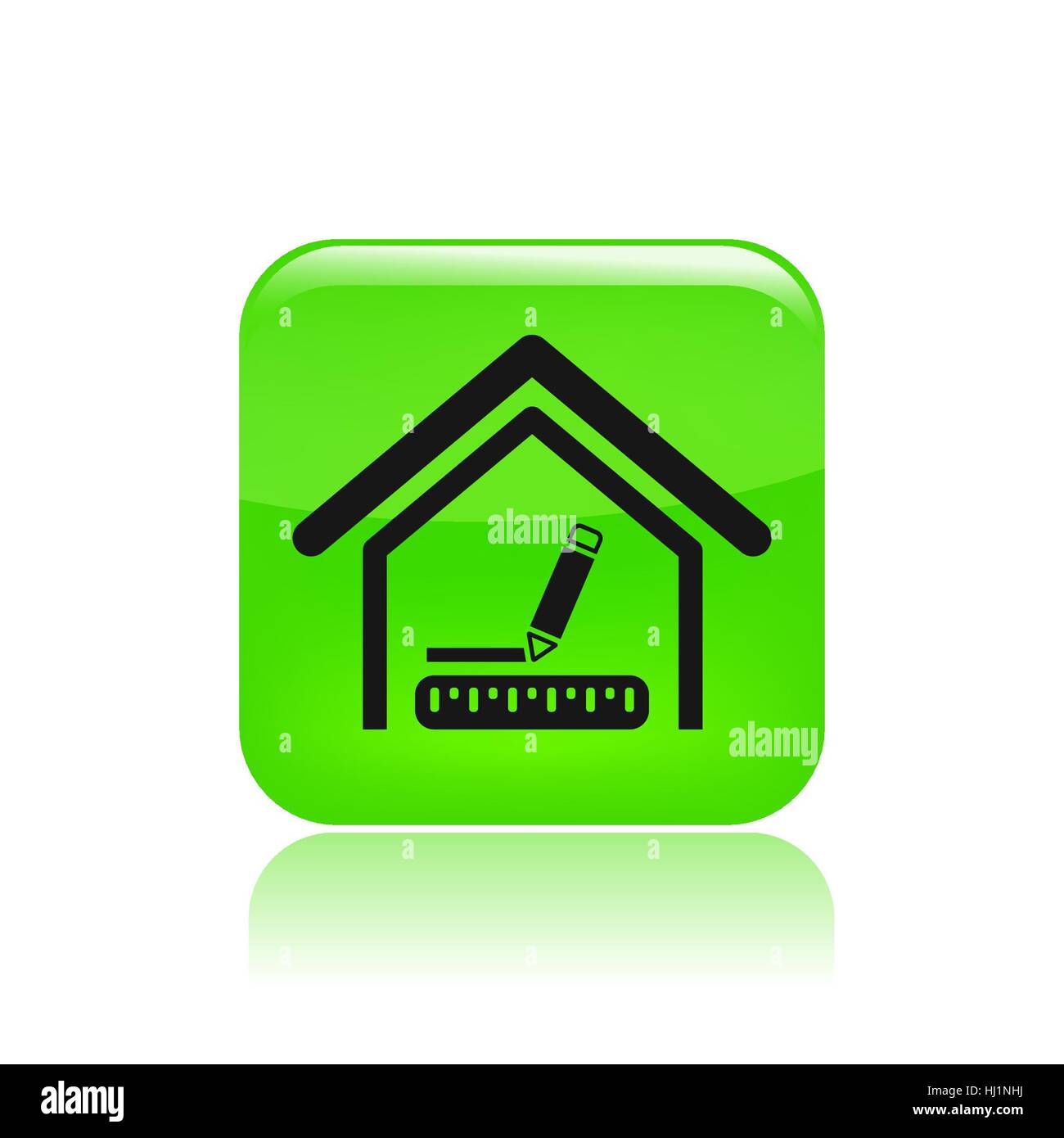 Vector illustration of single isolated home design icon Stock Photo - Alamy