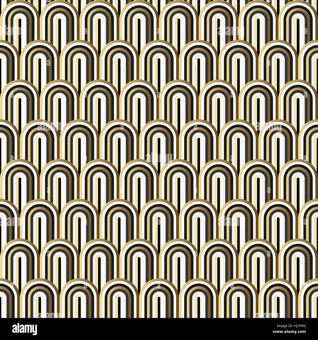 Seamless Gold White And Black Simple Art Deco Wave Scales Seamless Gold White And Black Simple Art Deco Wave Scales