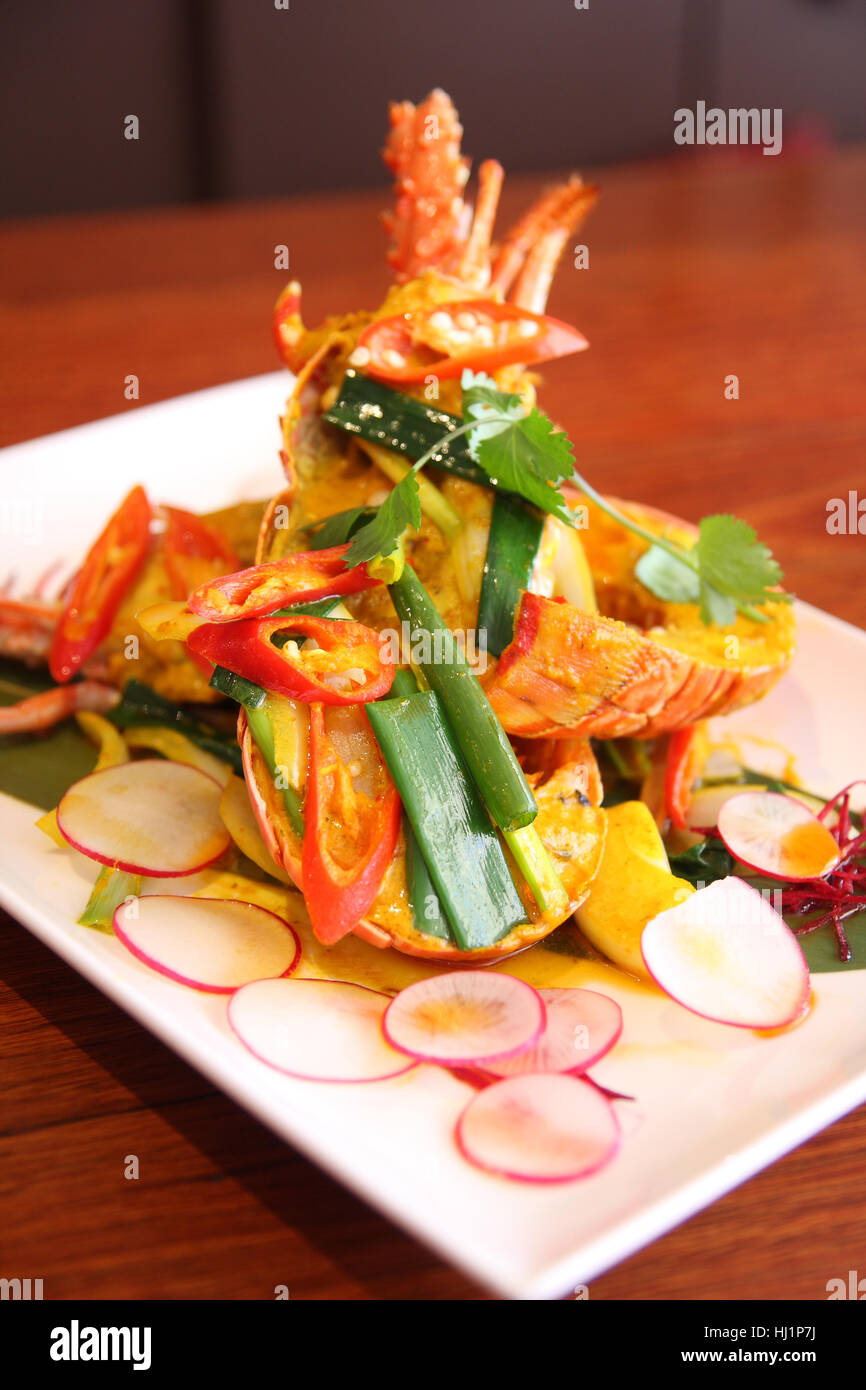 Thai foods Lobster curry Stock Photo Alamy