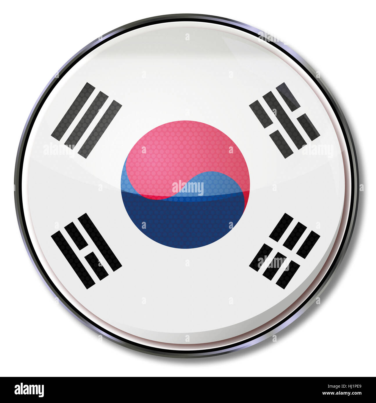South korea flag flat Cut Out Stock Images & Pictures - Alamy