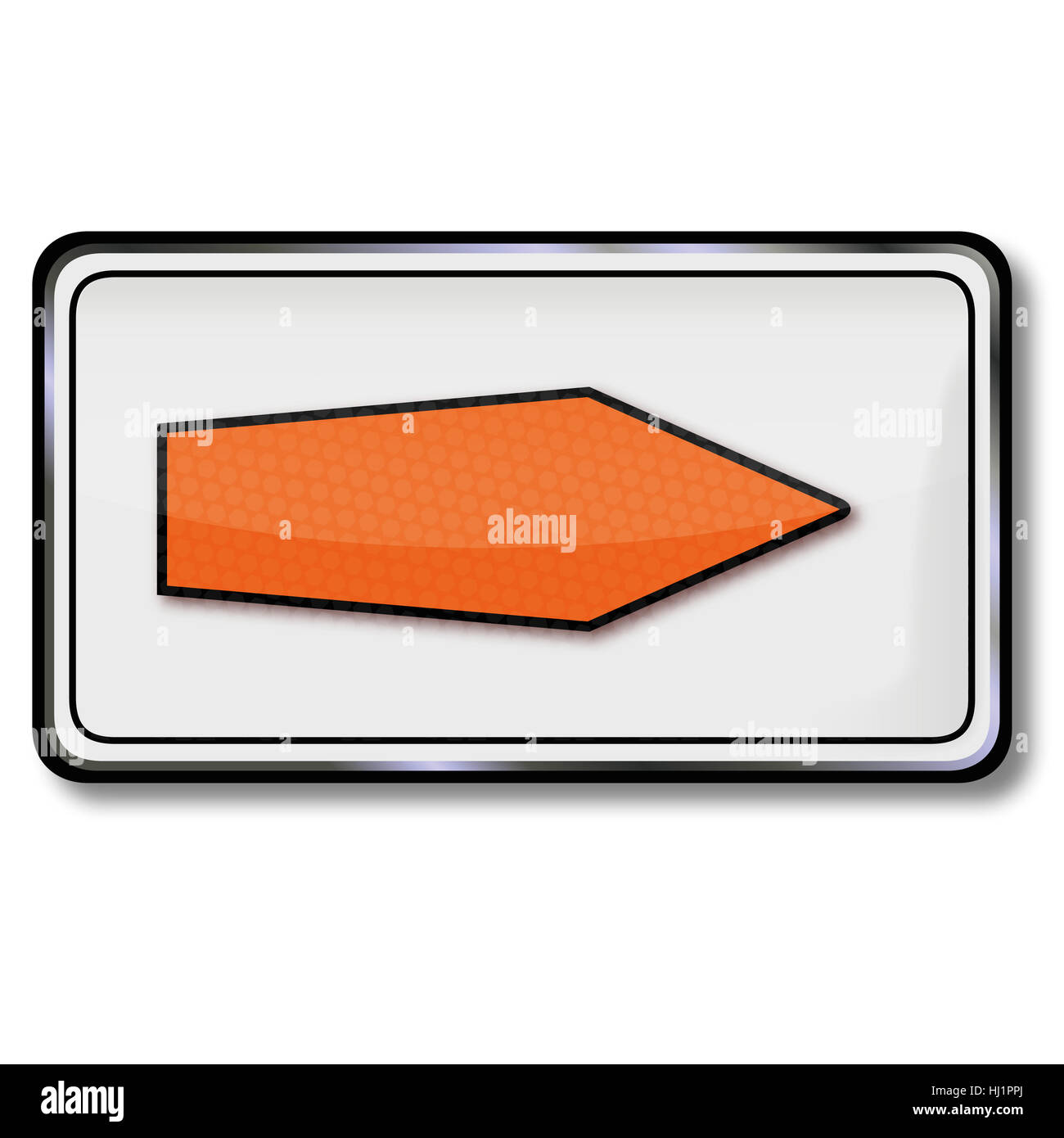 arrow sign,orange,direction,highway,logistics and forwarding Stock Photo