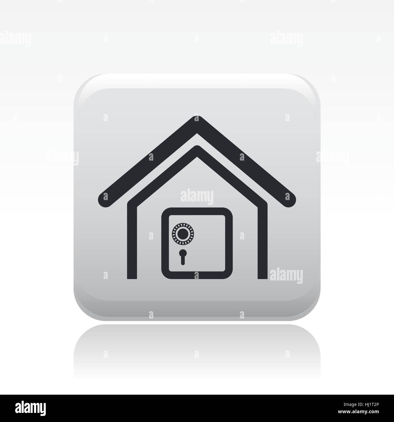 Vector illustration of modern single icon depicting a strongbox in a ...