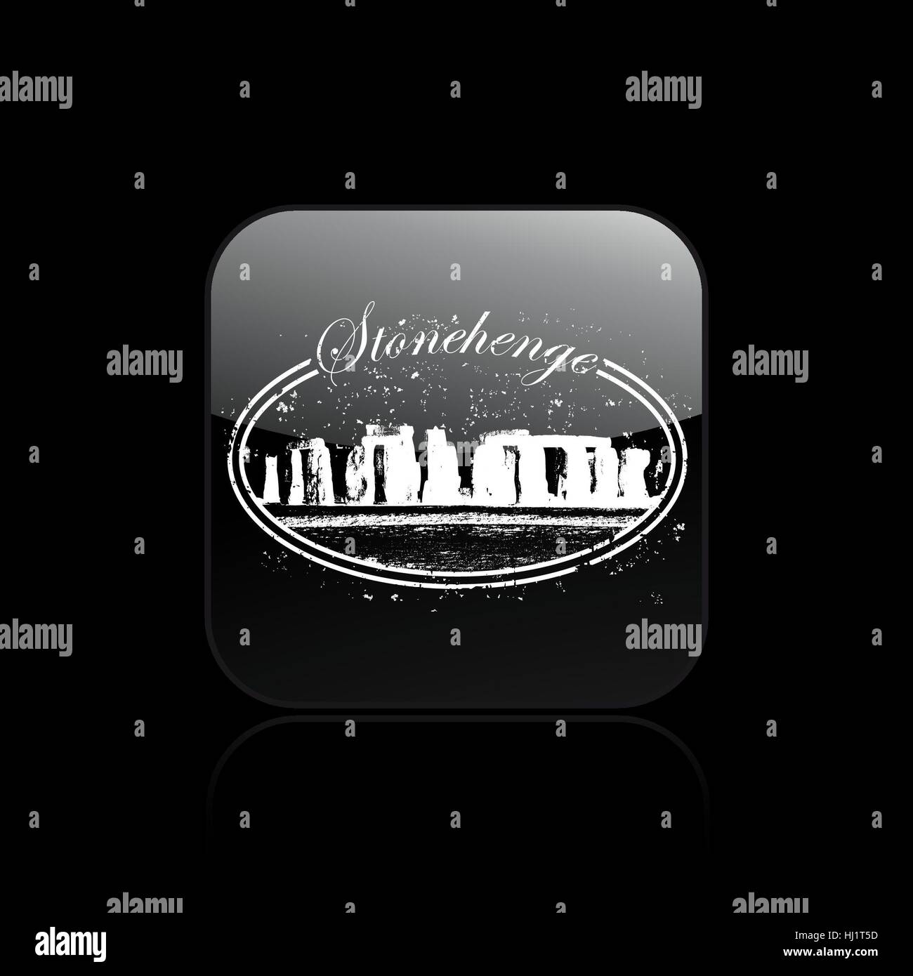 Vector illustration of grunge stonehenge single icon Stock Photo - Alamy