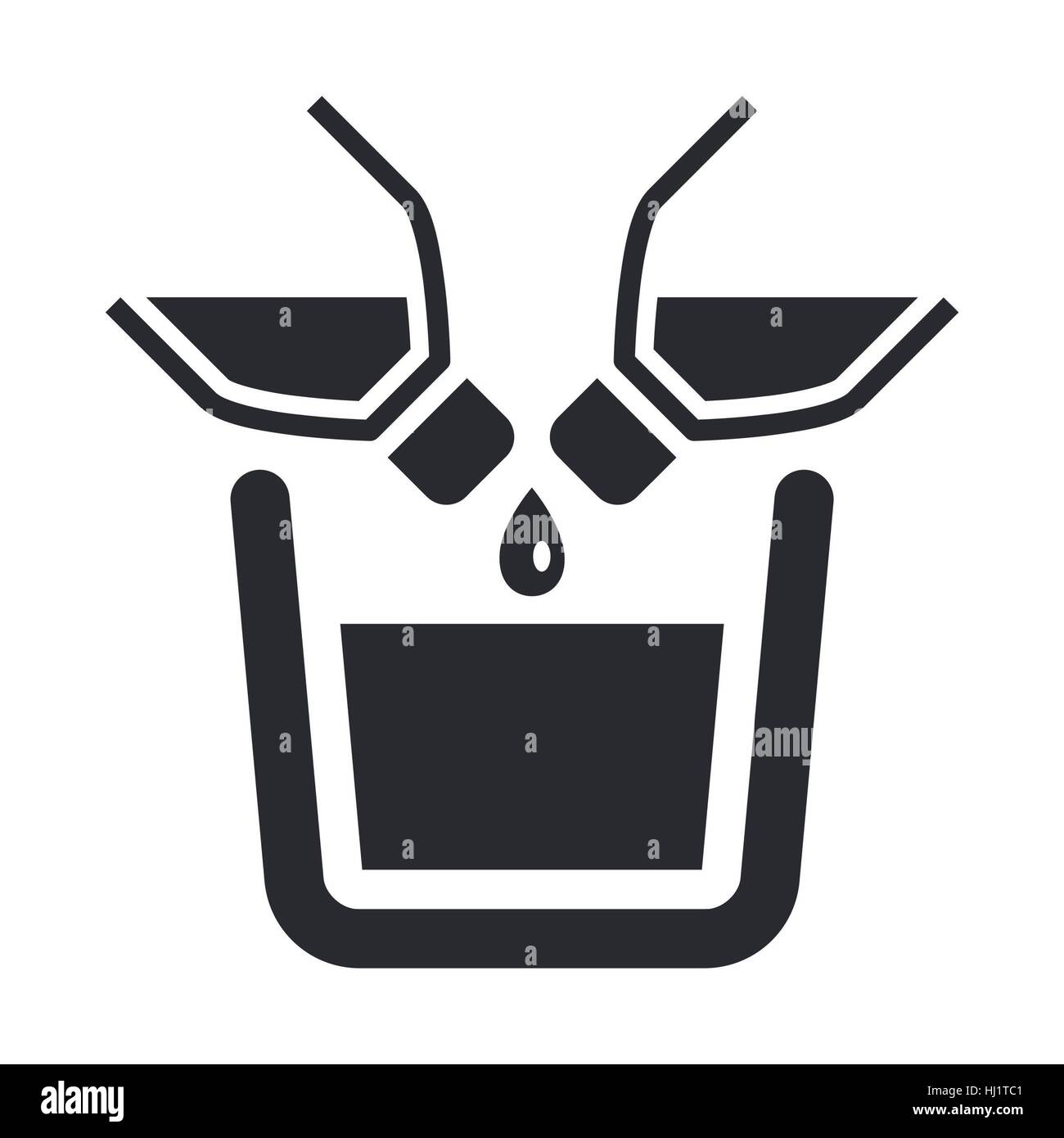 Vector illustration of single isolated mixing liquid icon Stock Photo