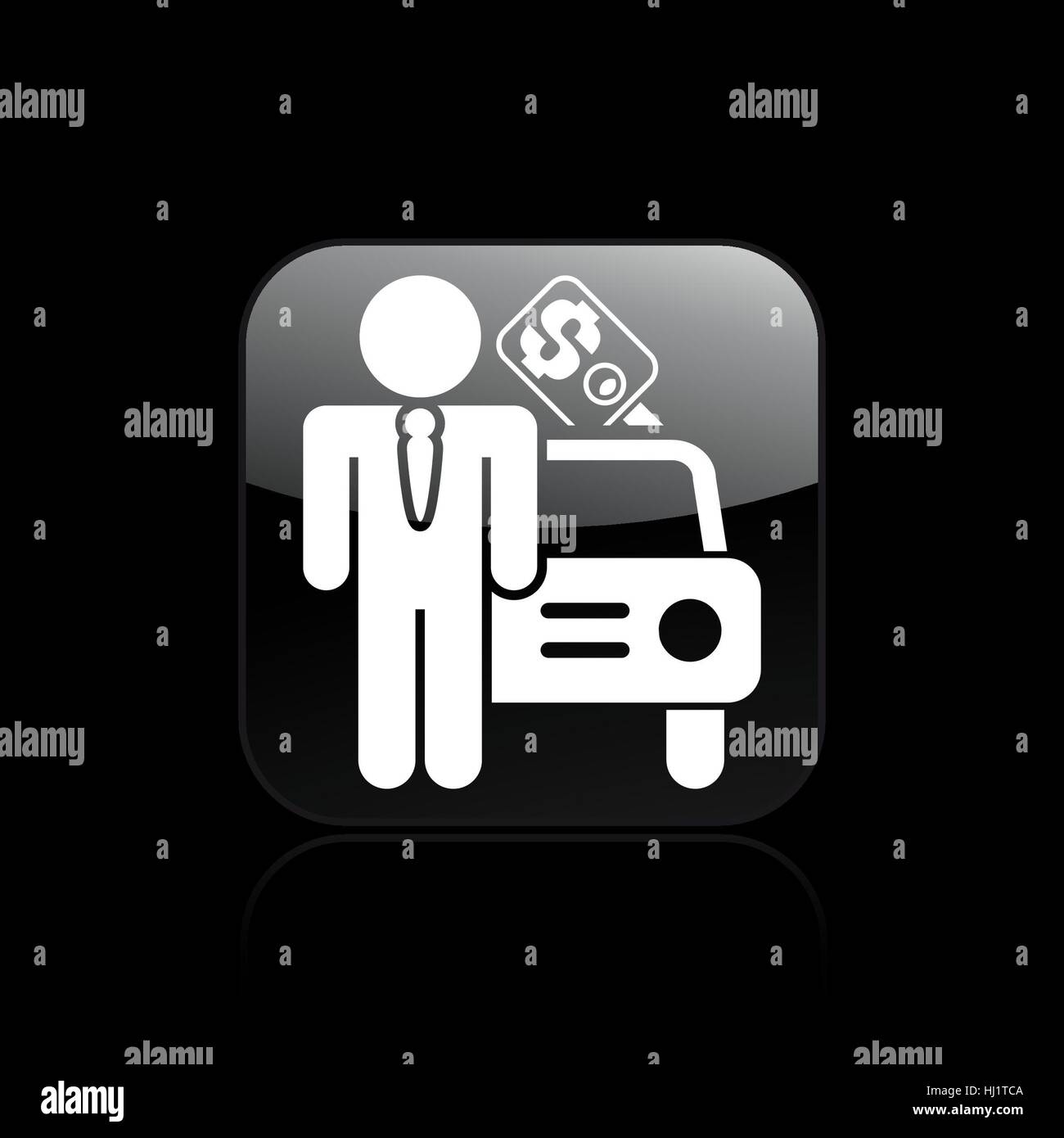 Vector illustration of single isolated car sale icon Stock Photo - Alamy