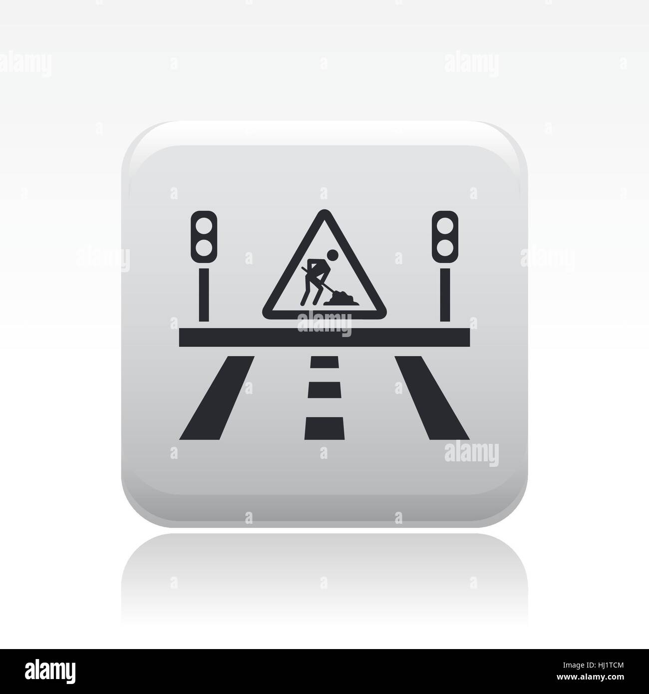 Vector illustration of single isolated road icon Stock Photo - Alamy