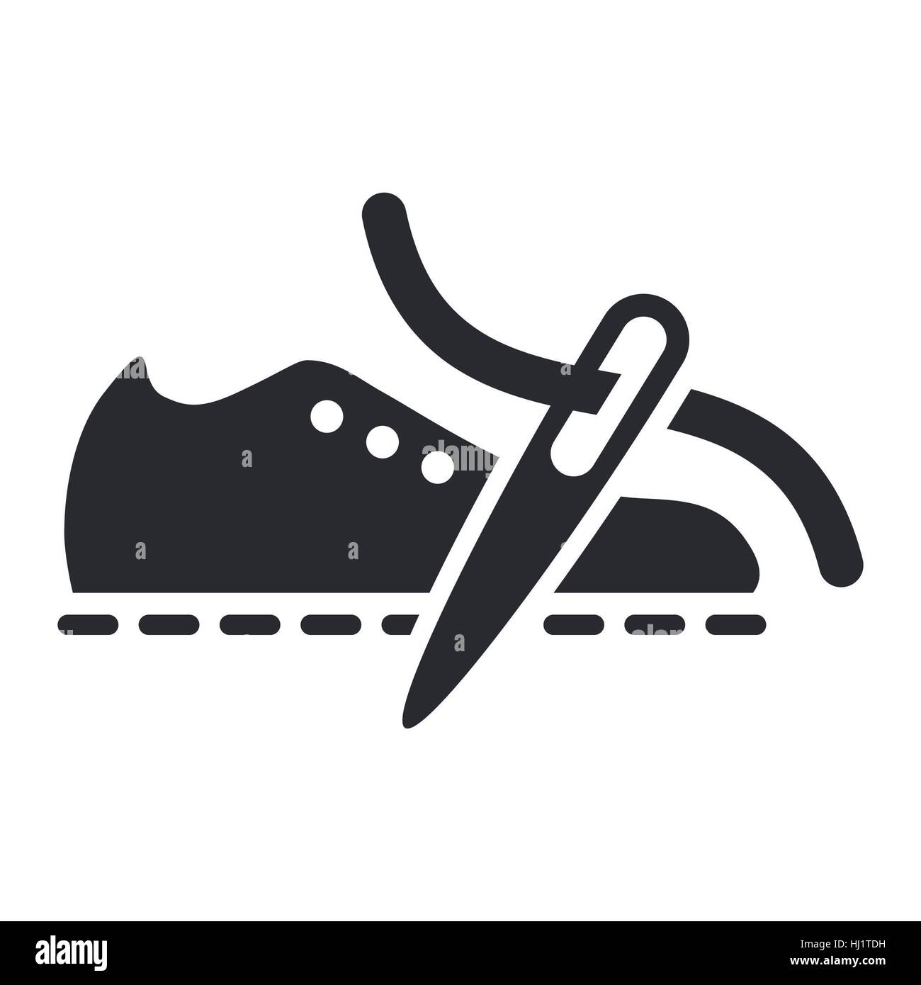 Vector illustration of single isolated shoe production icon Stock Photo ...