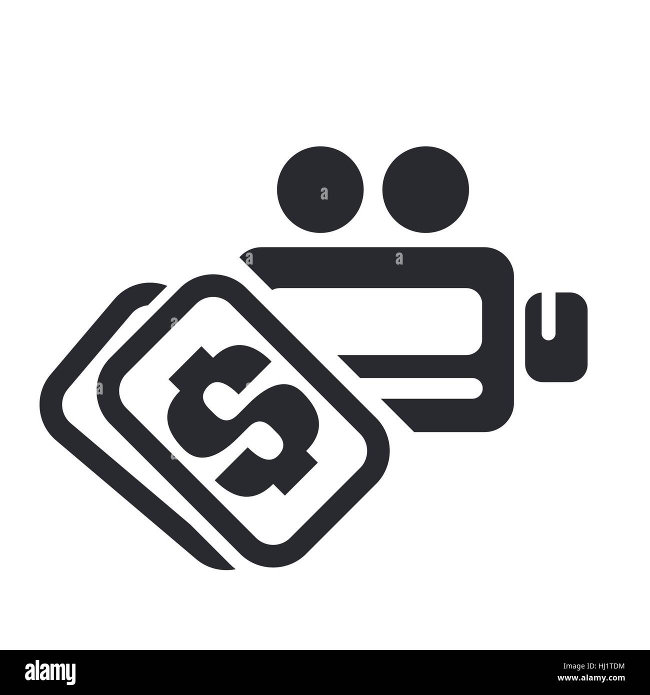 Vector illustration of single isolated video price icon Stock Photo - Alamy
