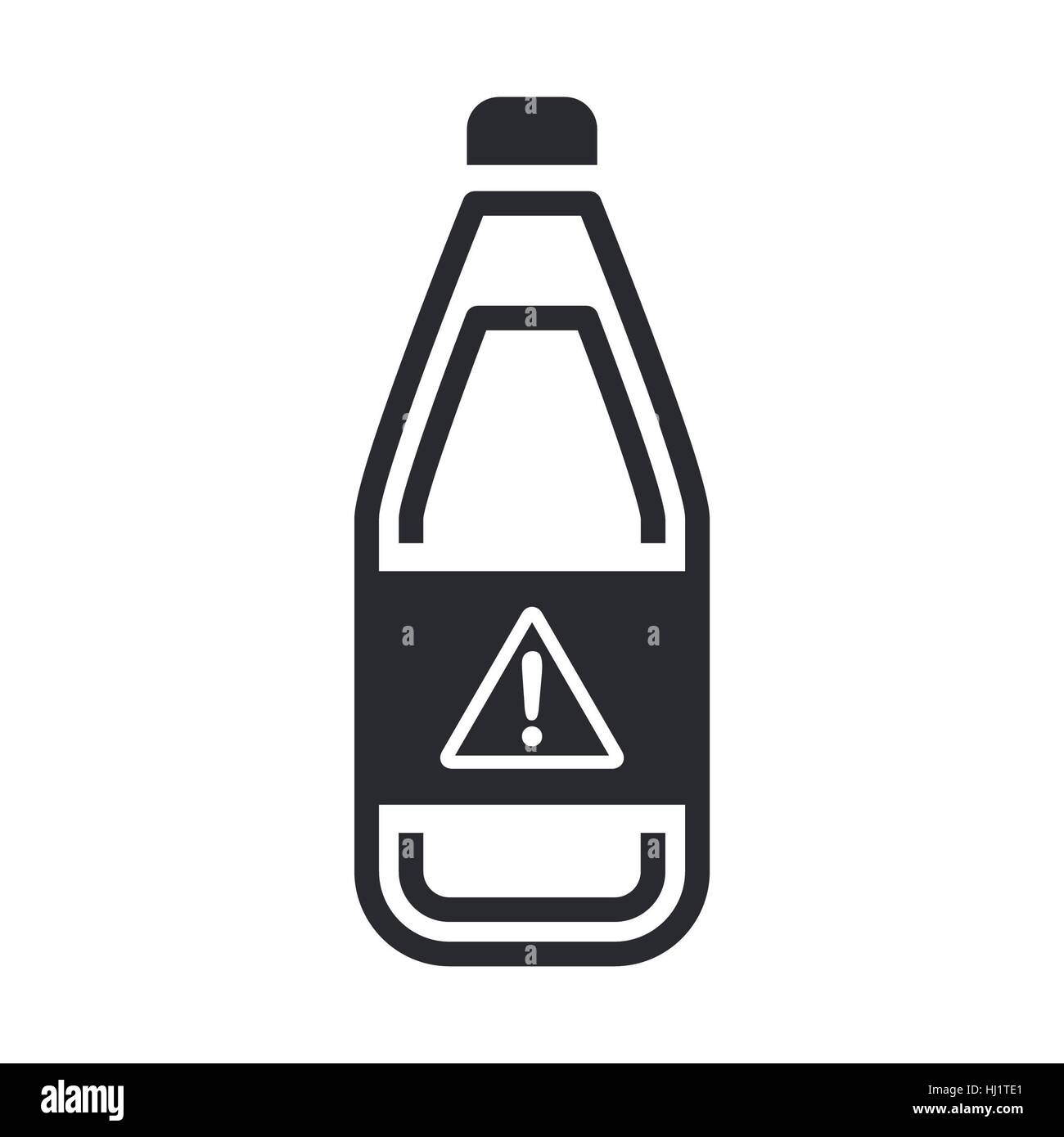 Vector illustration of single isolated dangerous bottle icon Stock ...