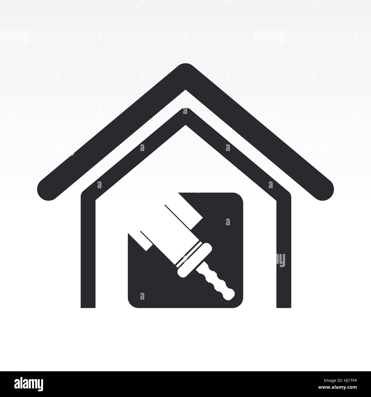Vector illustration of single isolated home paint icon Stock Photo - Alamy