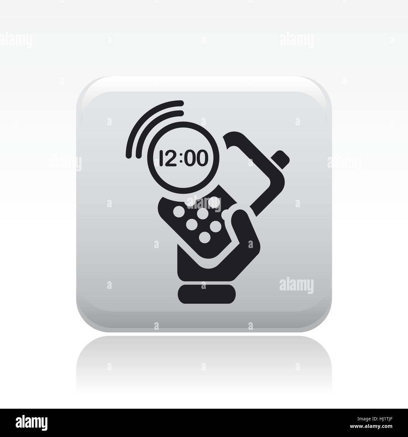 Vector illustration of single isolated time phone icon Stock Photo - Alamy