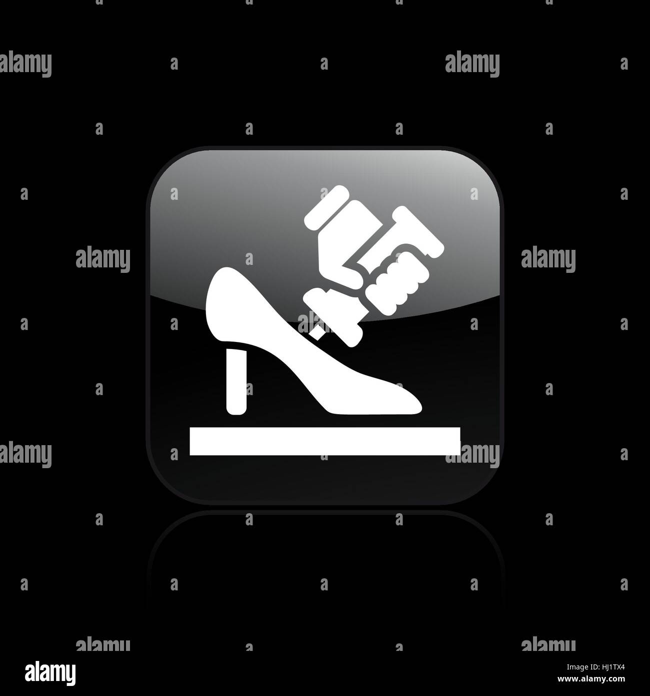 Vector illustration of single isolated shoe repair icon Stock Photo - Alamy