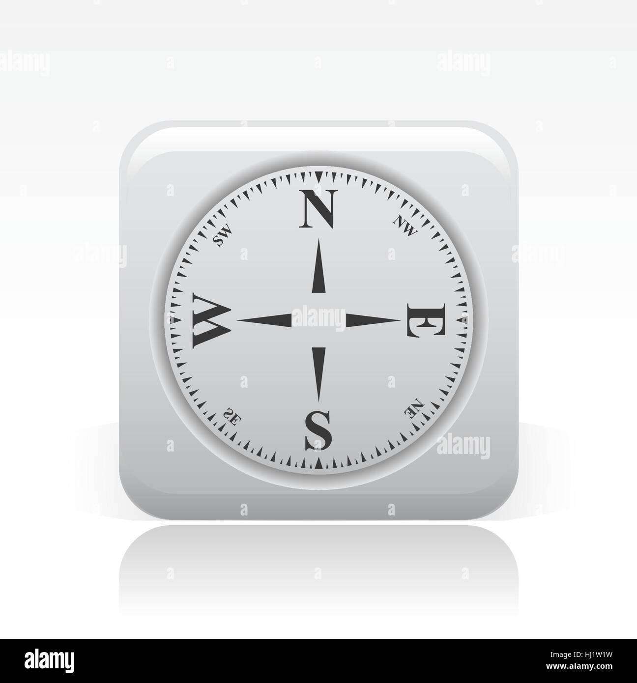 Vector illustration of single isolated compass icon Stock Photo - Alamy