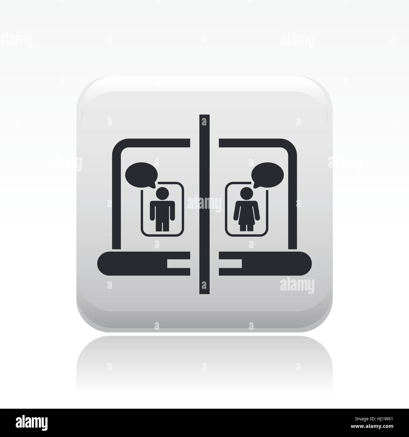 Vector illustration of single isolated chat icon Stock Photo - Alamy