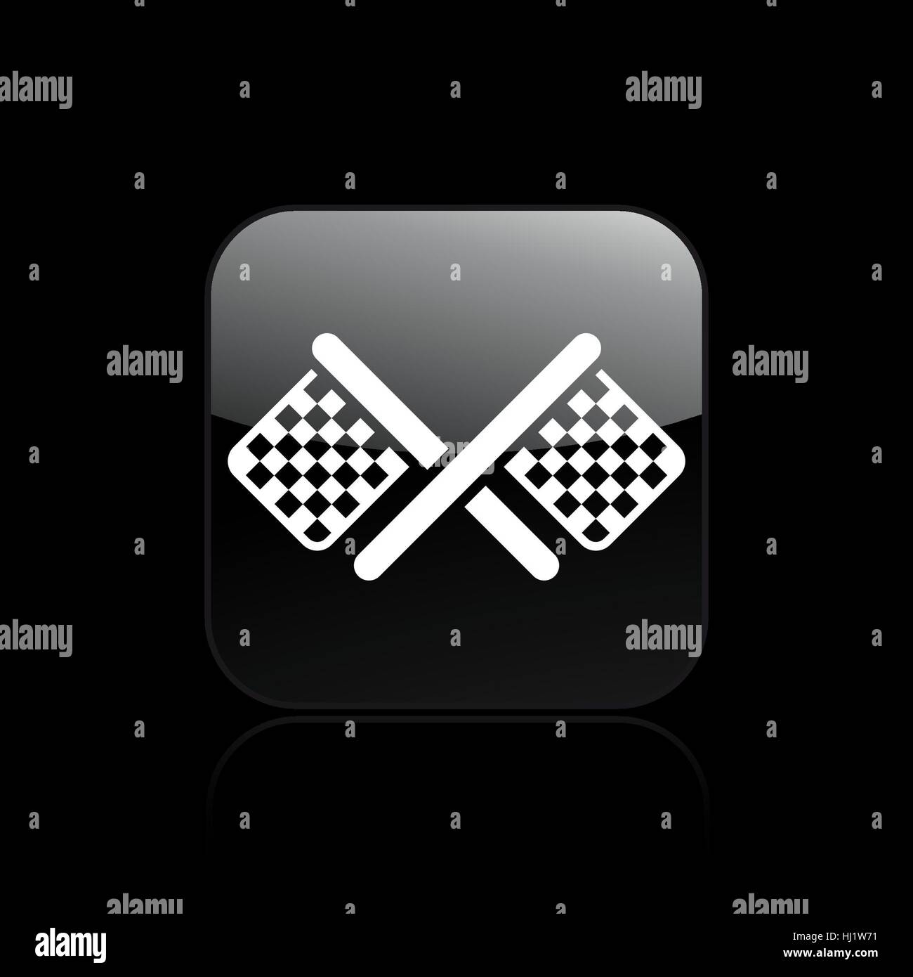 Vector illustration of single isolated race flag icon Stock Photo - Alamy