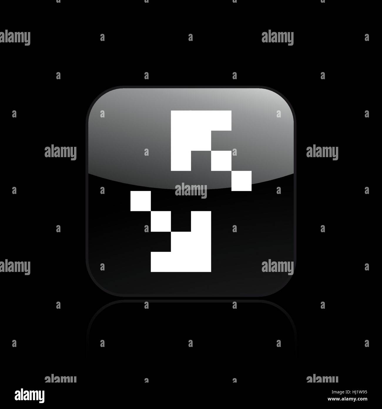 Vector illustration of single isolated pixel computer icon Stock Photo ...