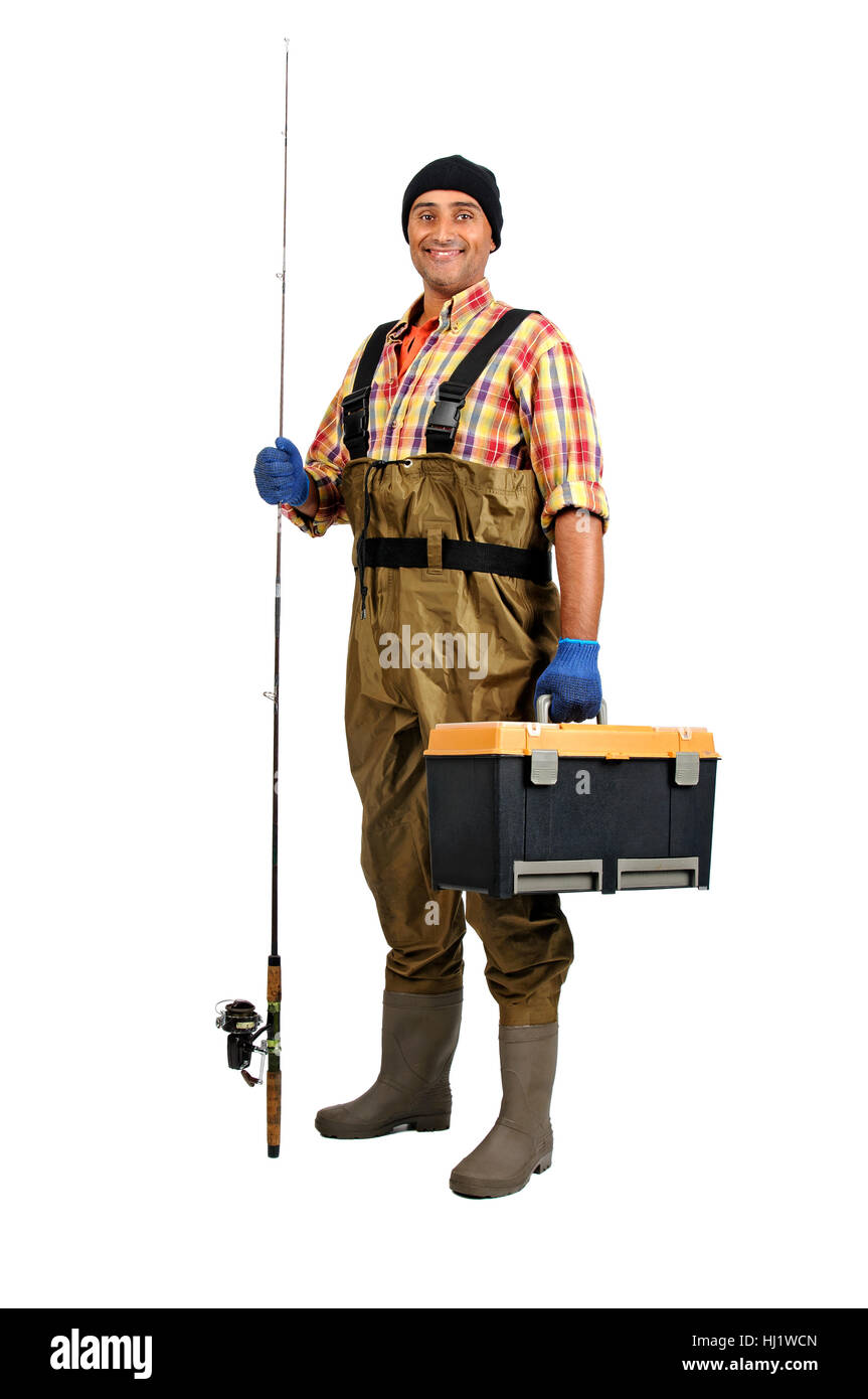 fish, fisherman, clothes, equipment, clothing, catching, laugh