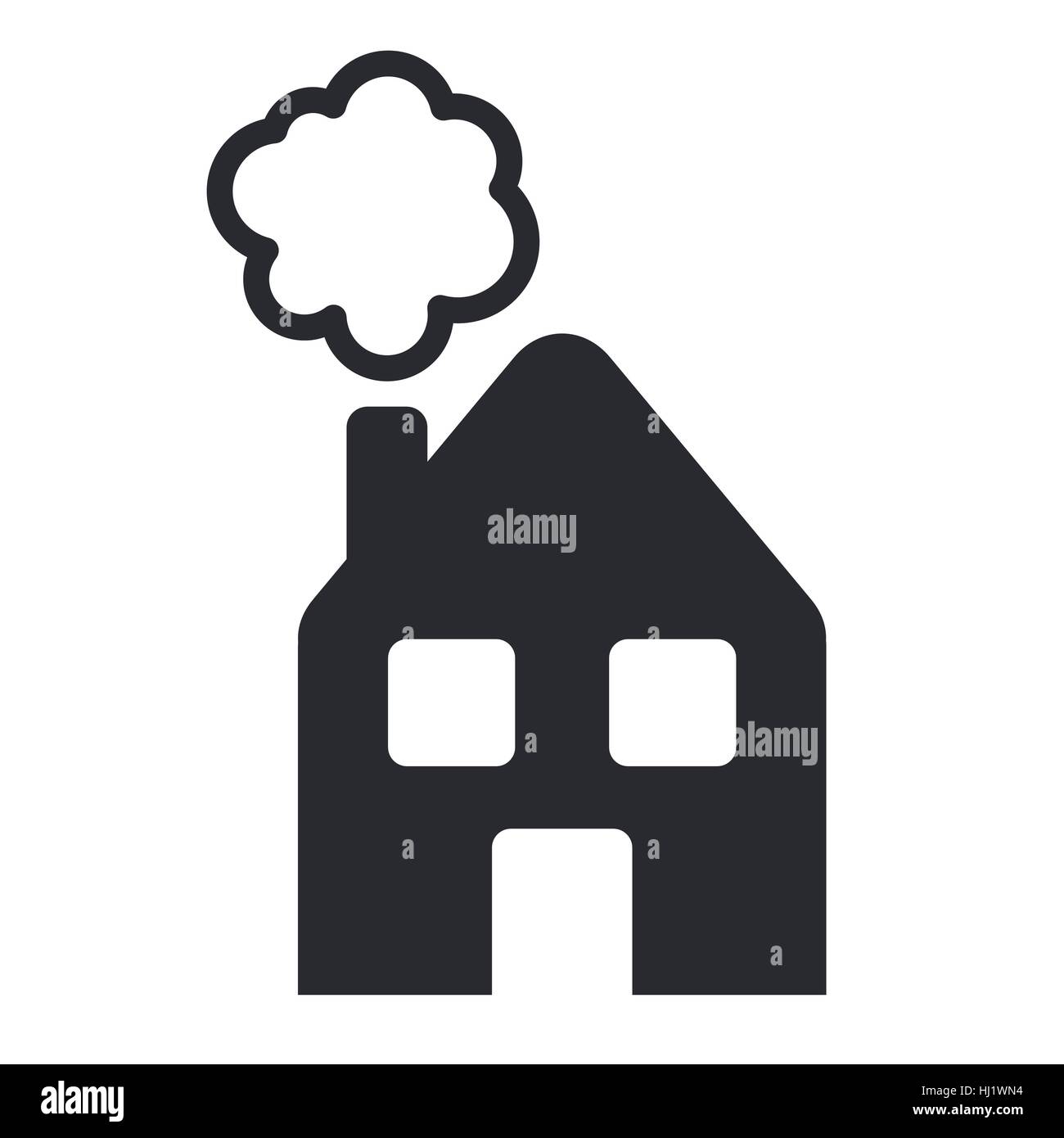 Vector illustration of single isolated home icon Stock Photo - Alamy