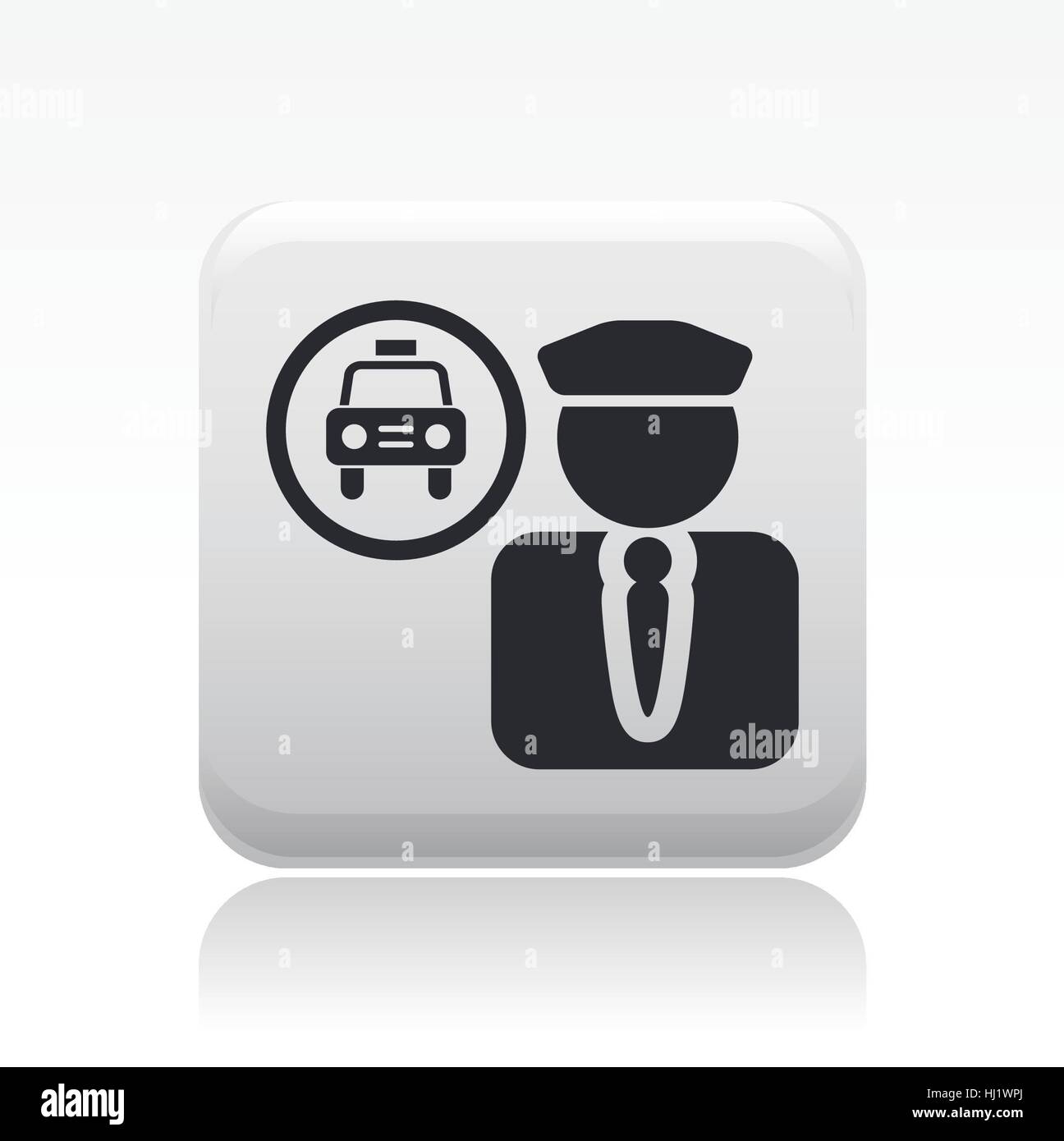 Vector illustration of single isolated taxi driver icon Stock Photo - Alamy
