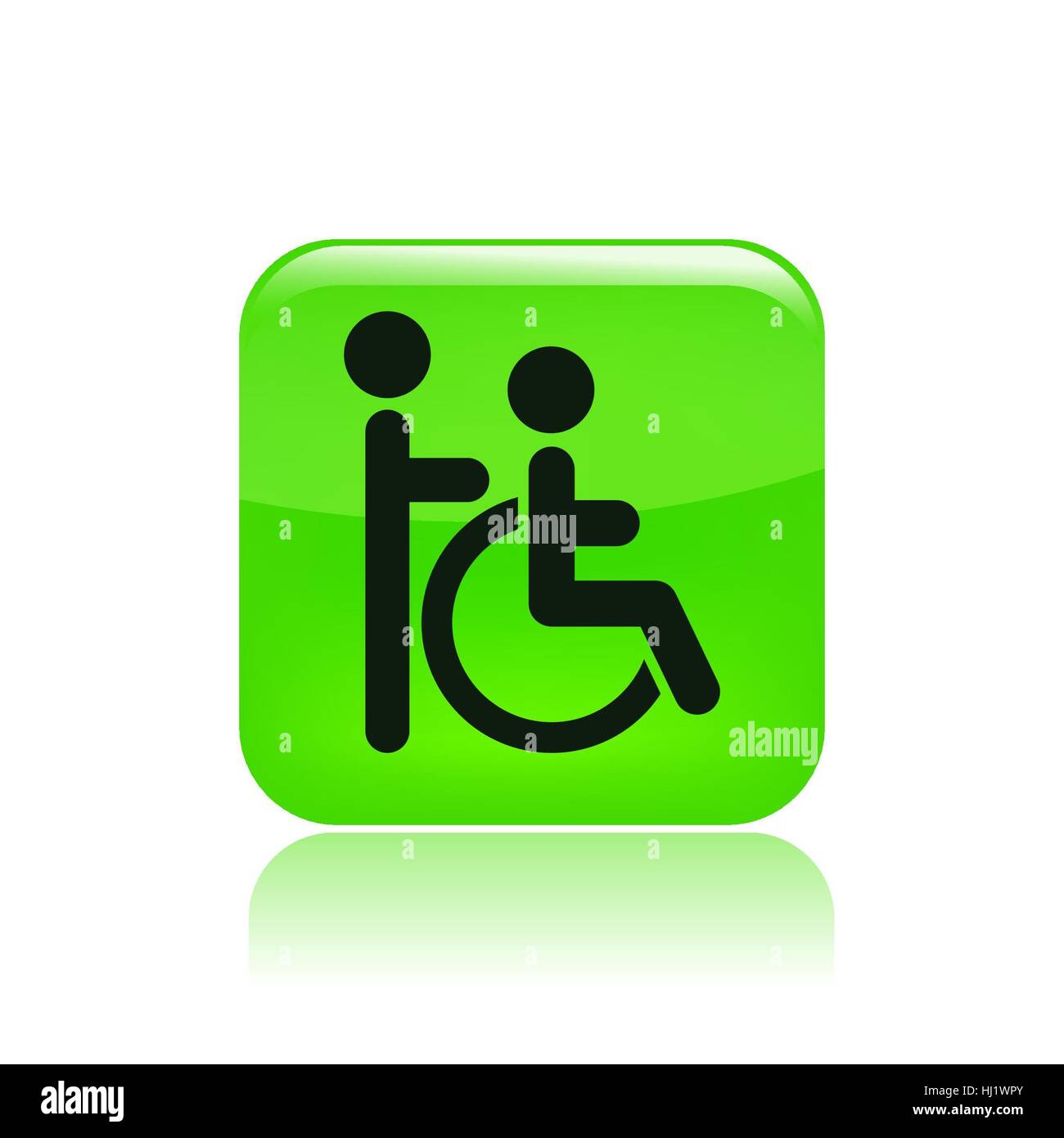 Vector illustration of single isolated handicap icon Stock Photo - Alamy