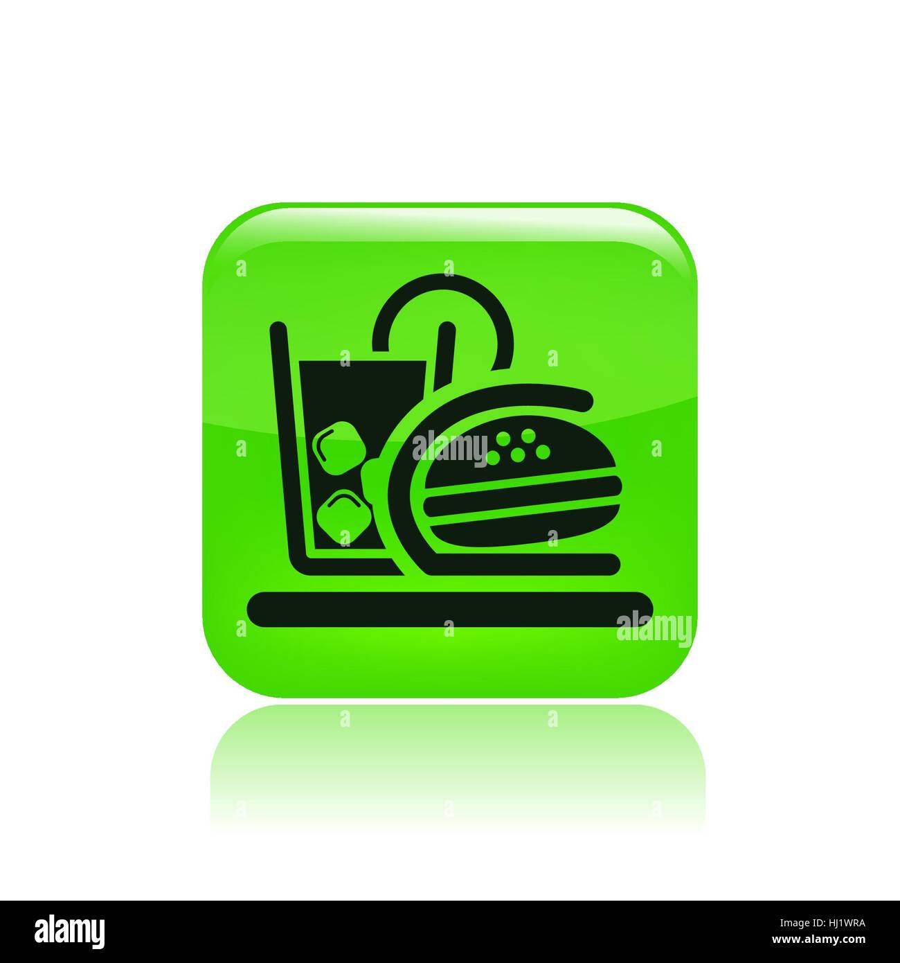 Vector illustration of single isolated fast-food icon Stock Photo - Alamy
