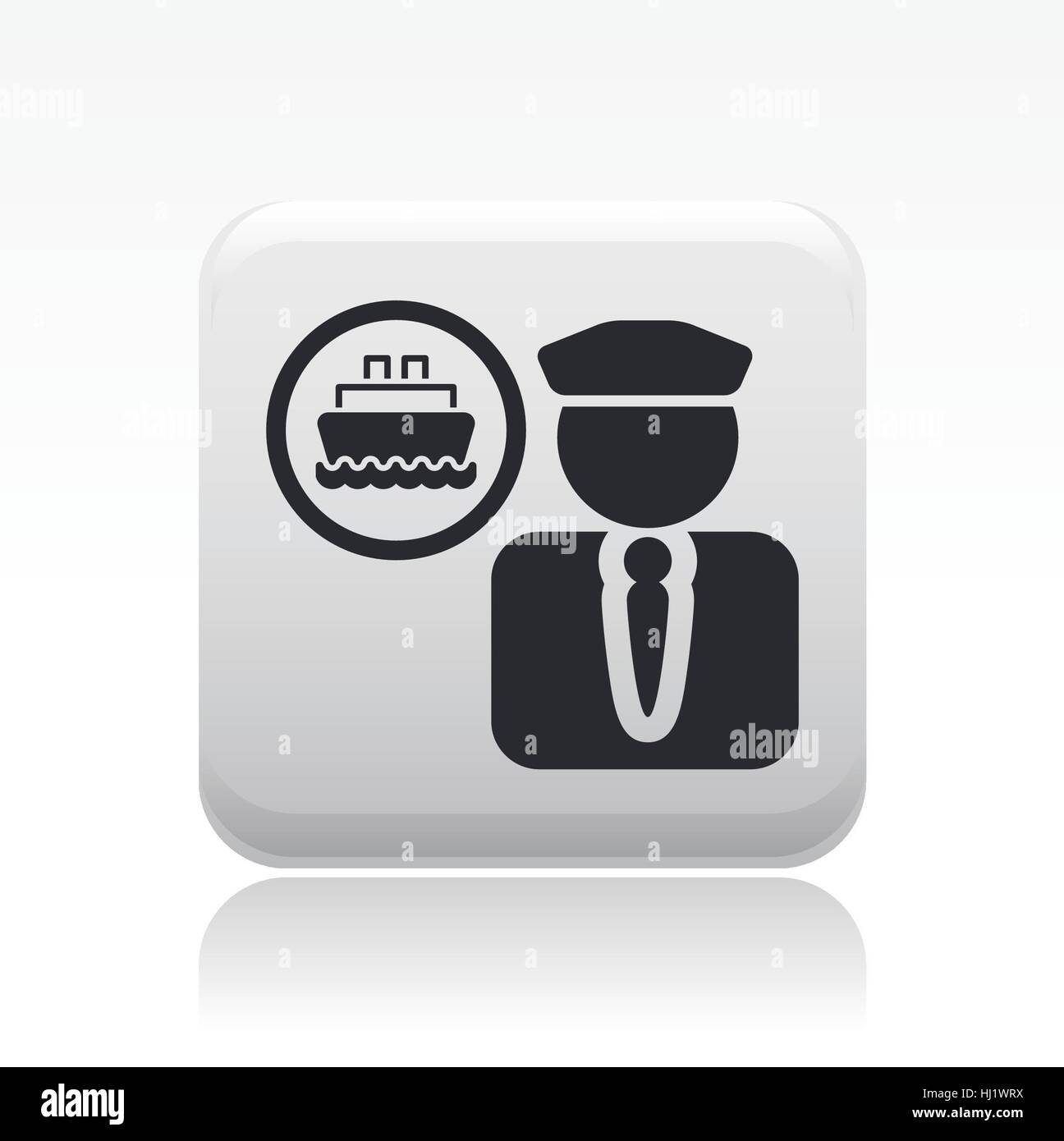 Vector illustration of single isolated boat capitan icon Stock Photo ...