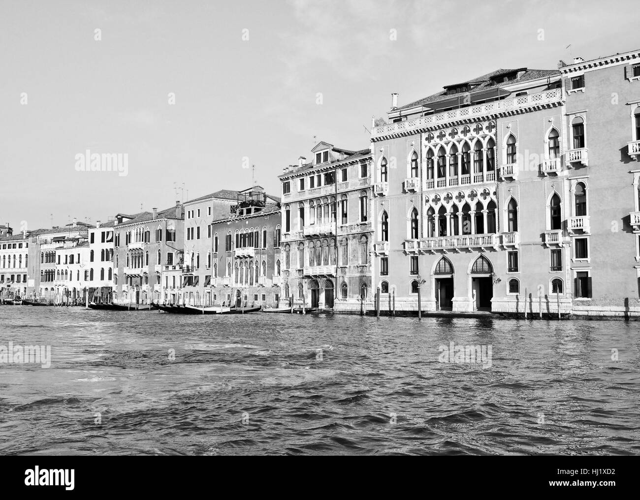 View of the city of Venice (Venezia) from the Grand Canal Stock Photo