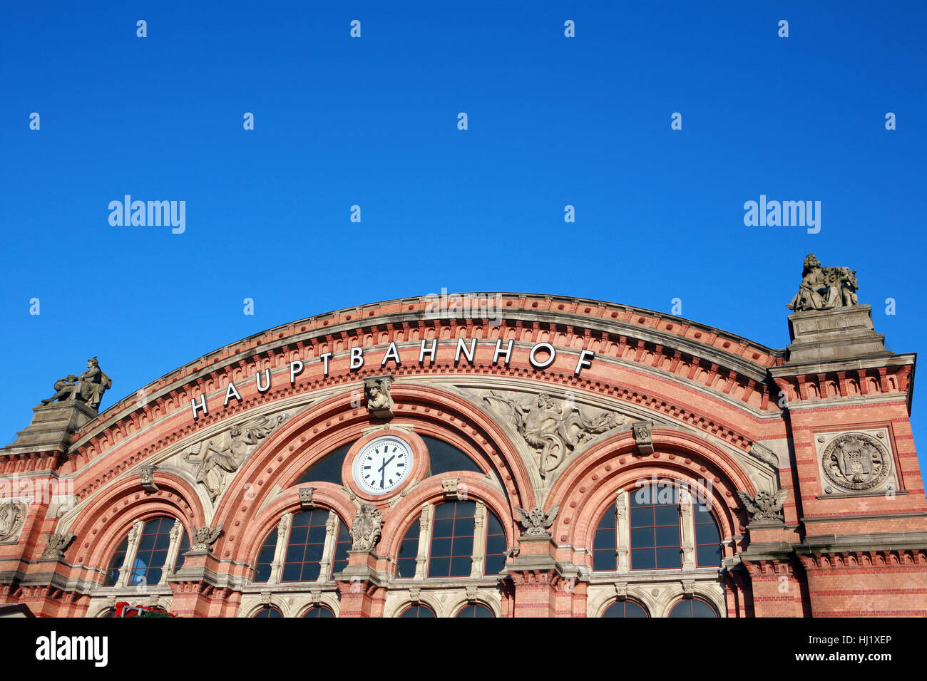 station, europe, germany, german federal republic, facade, bremen, Stock Photo