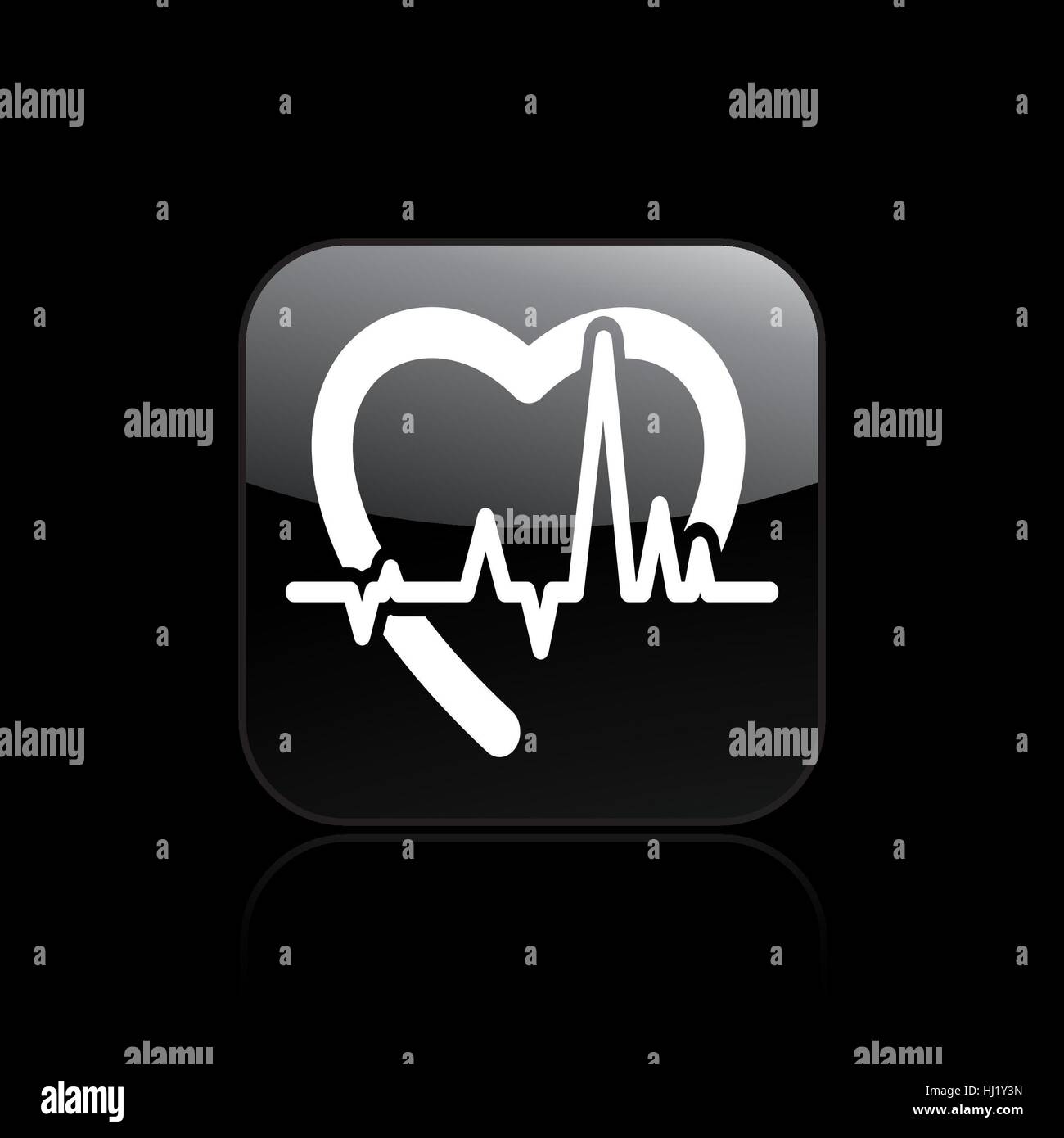 Vector illustration of single isolated heart icon Stock Photo - Alamy