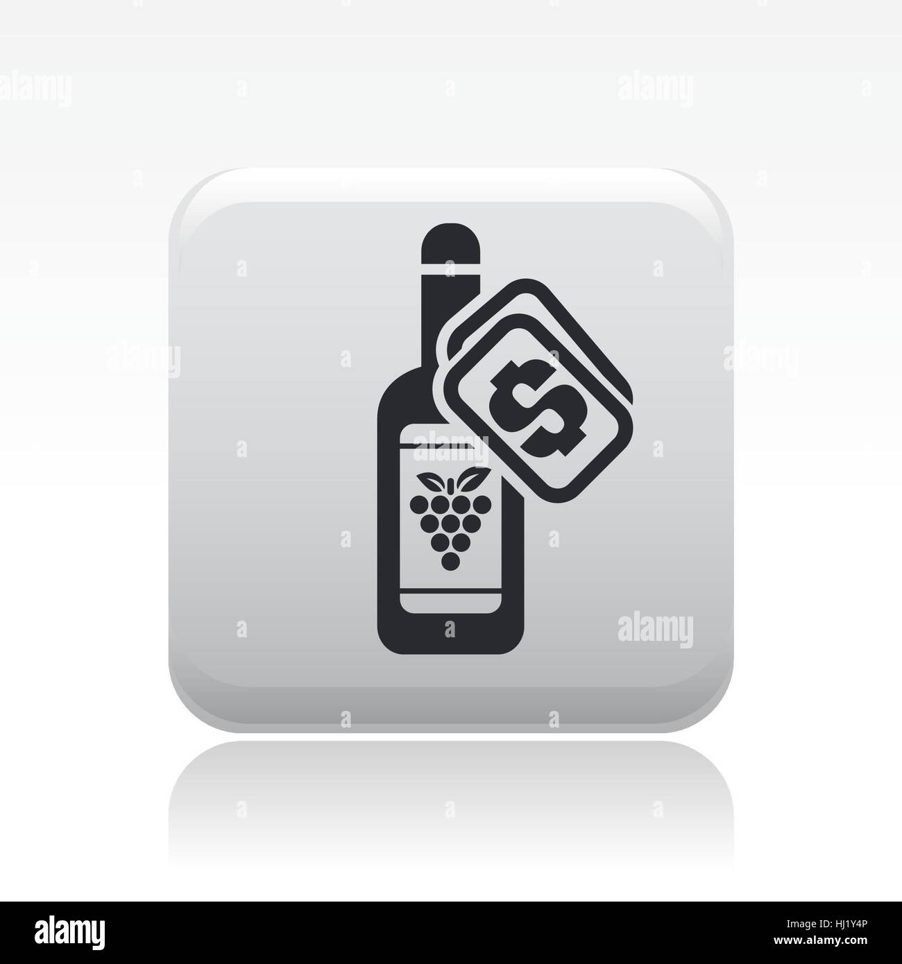 Vector illustration of single isolated wine price icon Stock Photo Alamy