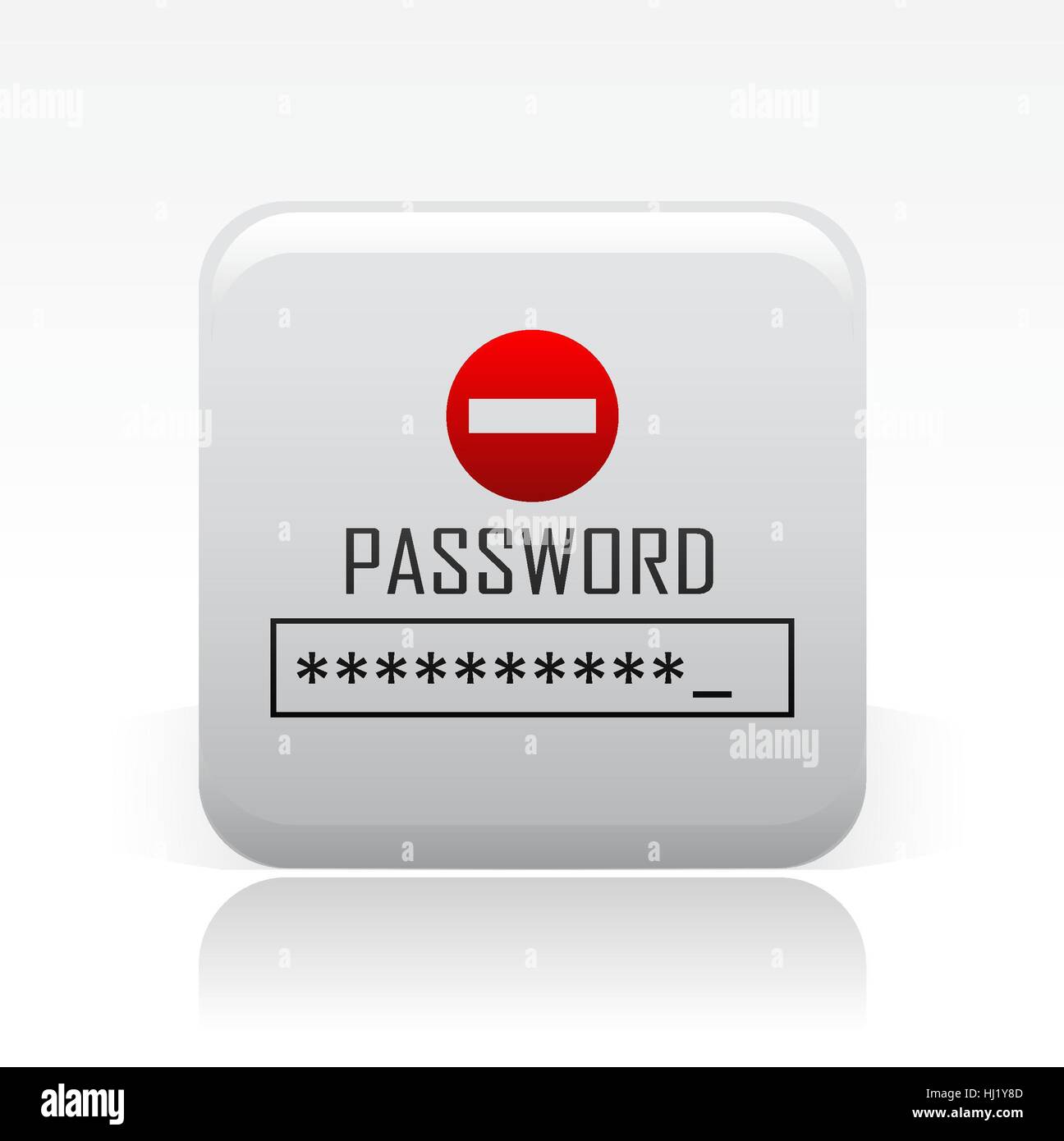 Vector illustration of single isolated password icon Stock Photo - Alamy