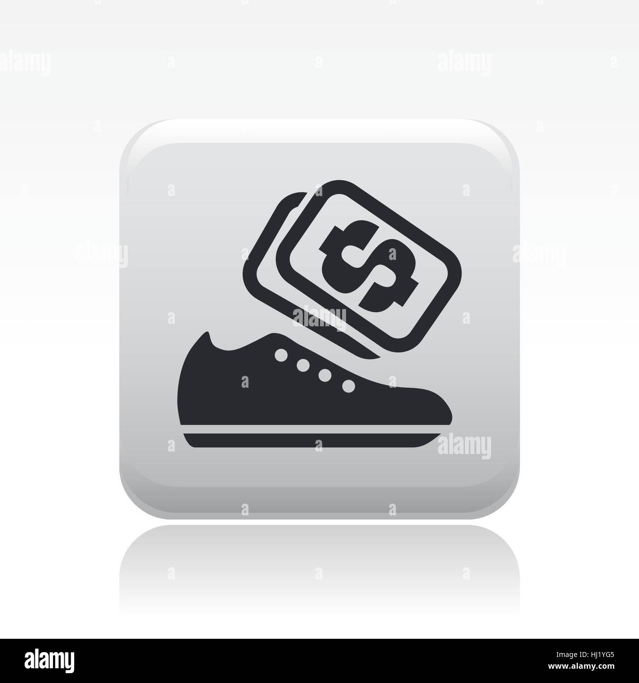 Vector illustration of single isolated shoe price icon Stock Photo - Alamy