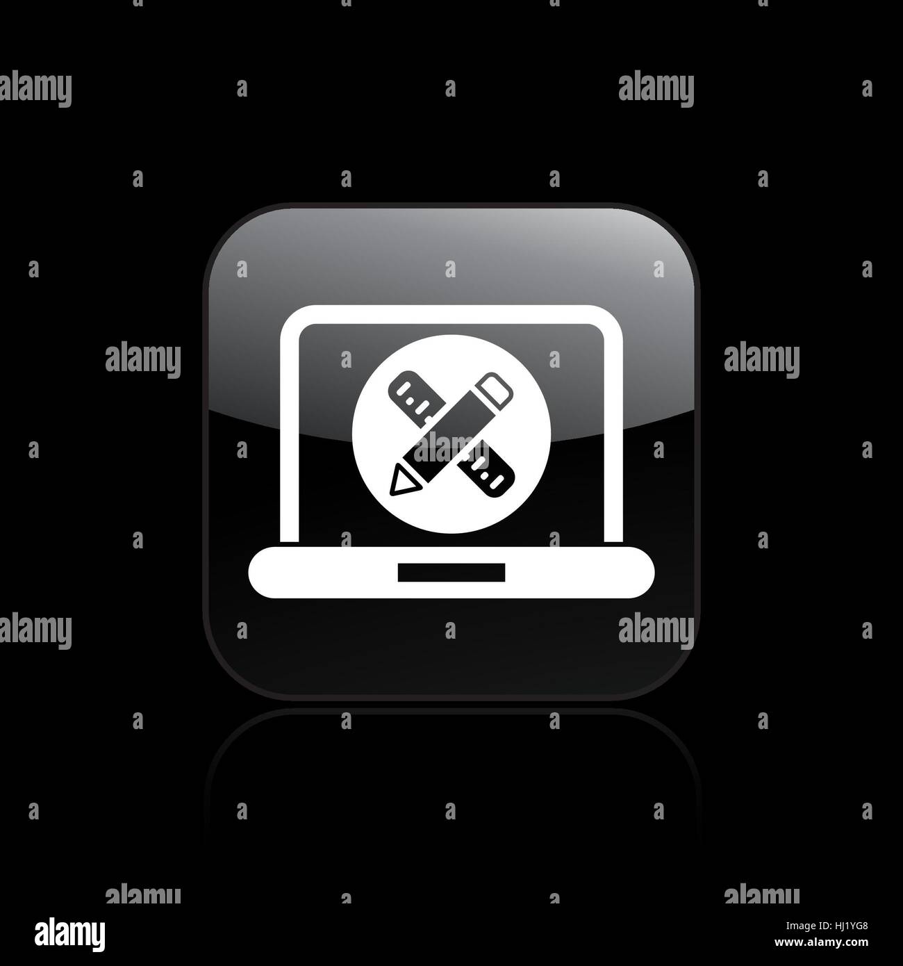Vector illustration of single isolated computer design icon Stock Photo ...