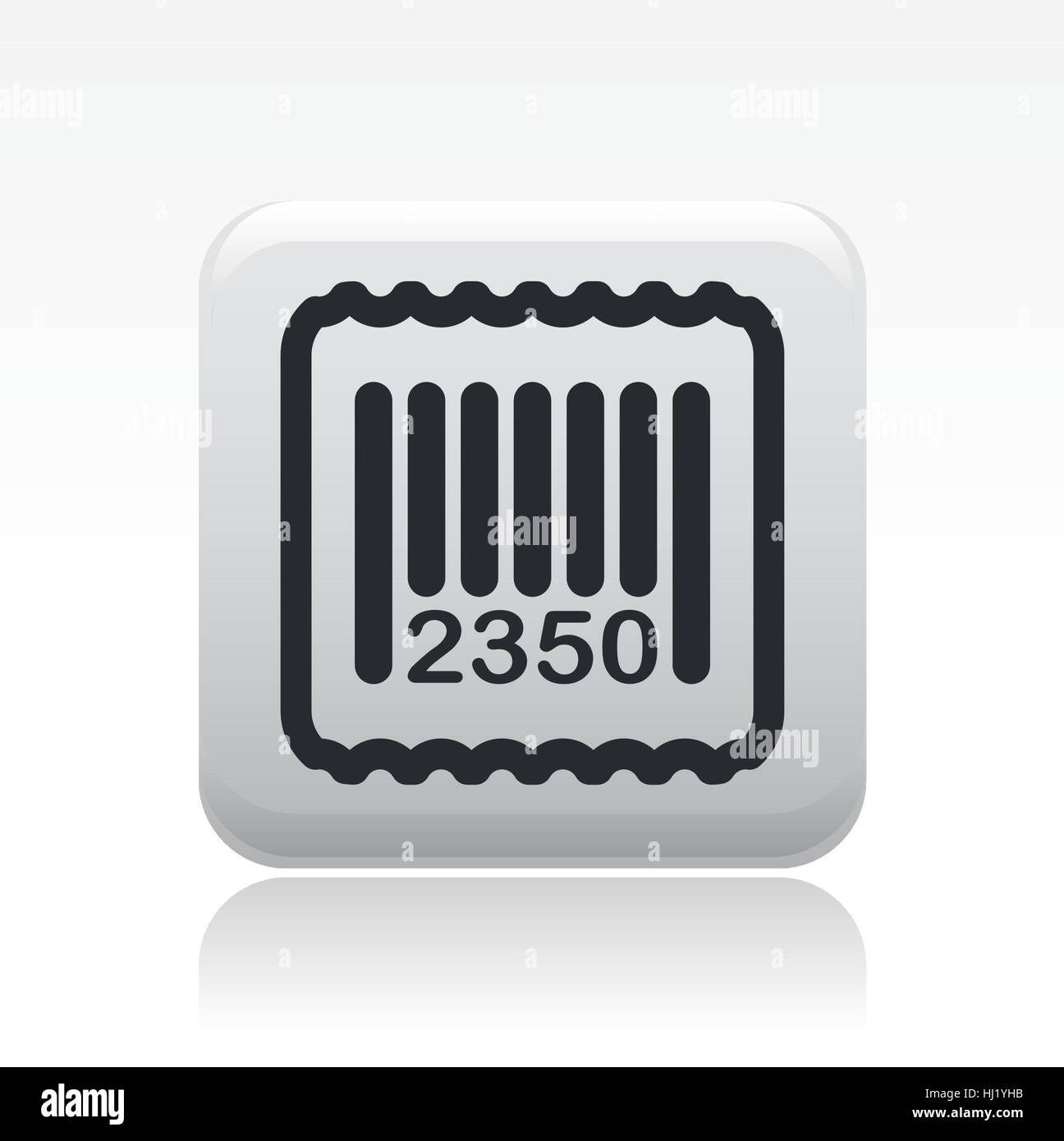 Vector illustration of single isolated barcode icon Stock Photo - Alamy