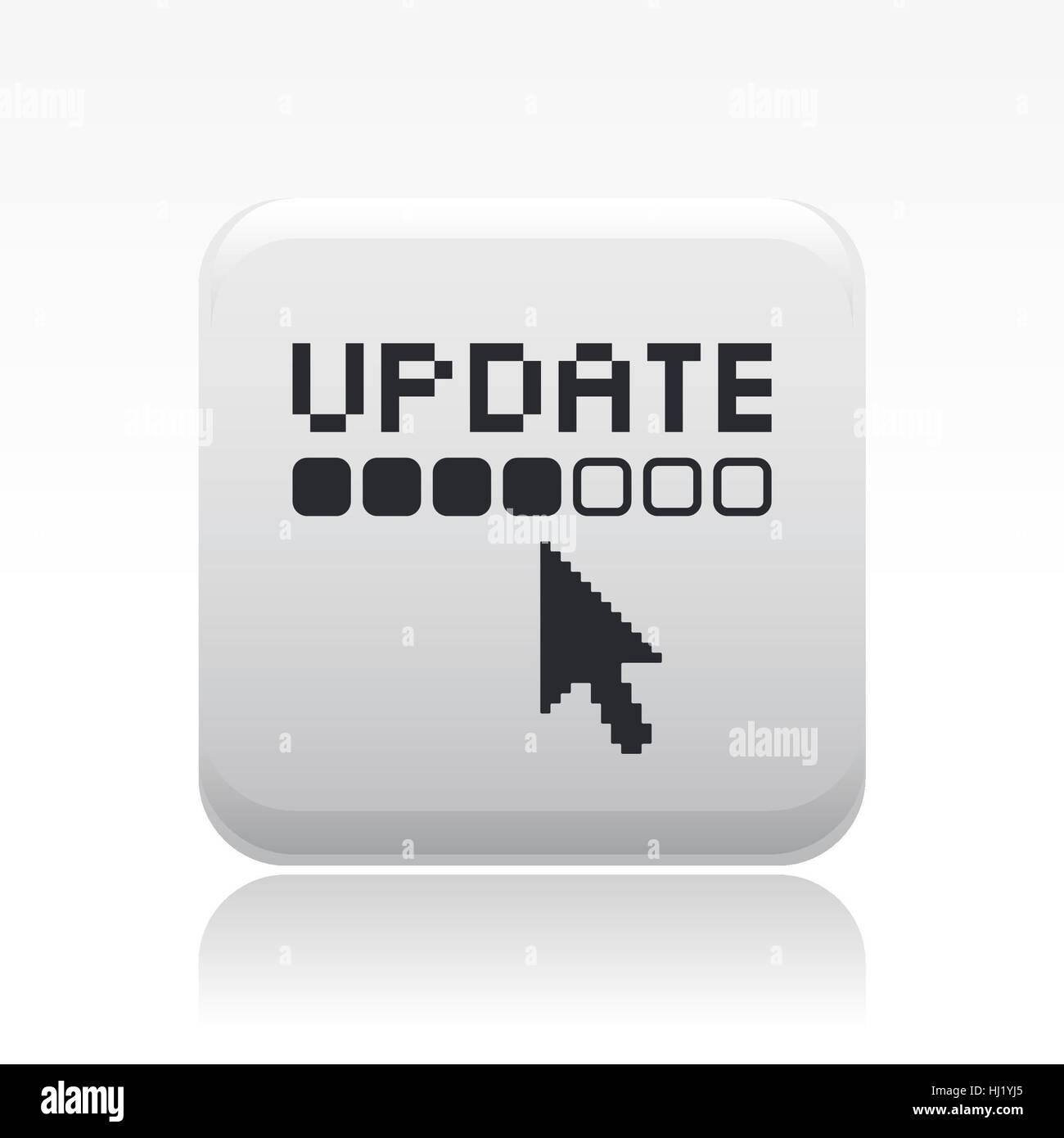 Vector illustration of single isolated update icon Stock Photo - Alamy